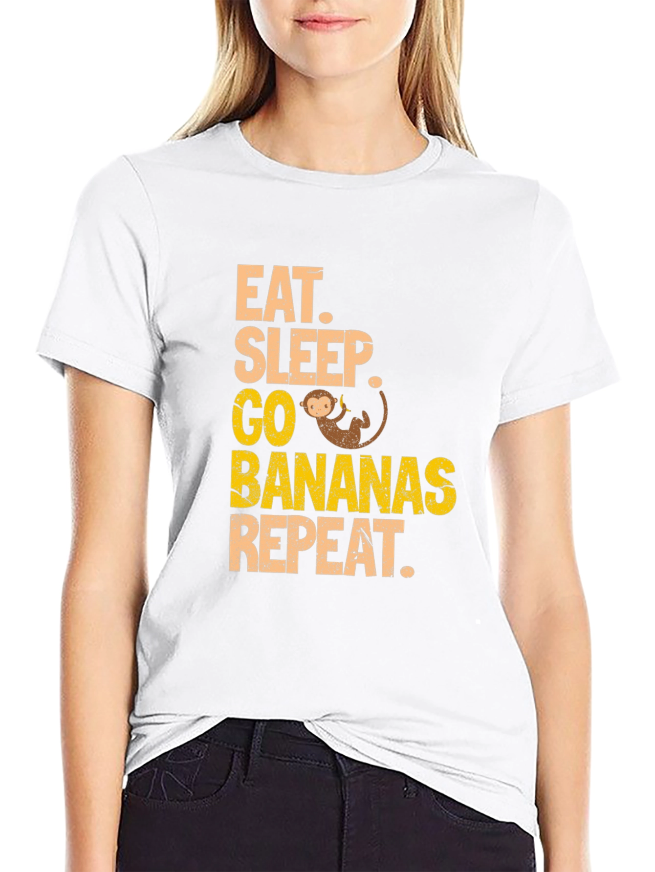 Eat Sleep Go Bananas Monkey T-Shirt