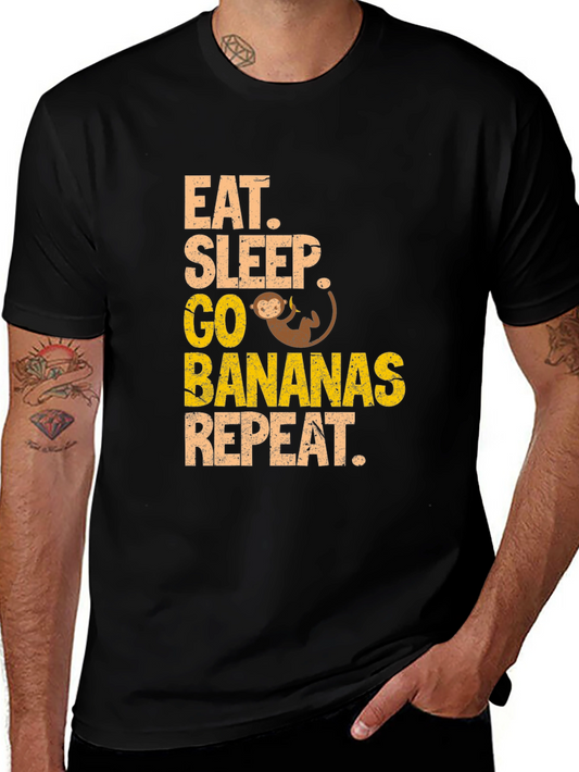 Eat Sleep Go Bananas Monkey T-Shirt