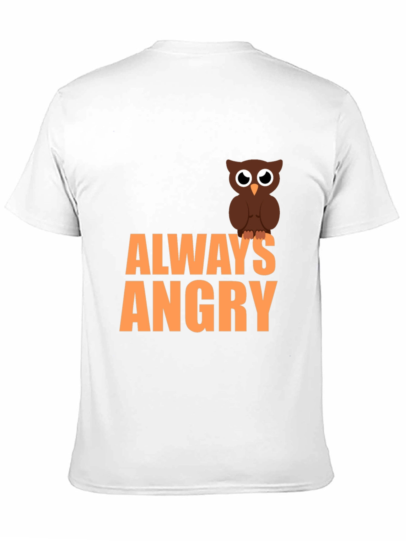 Always Angry Owl Graphic Tee - Mens Black T-Shirt