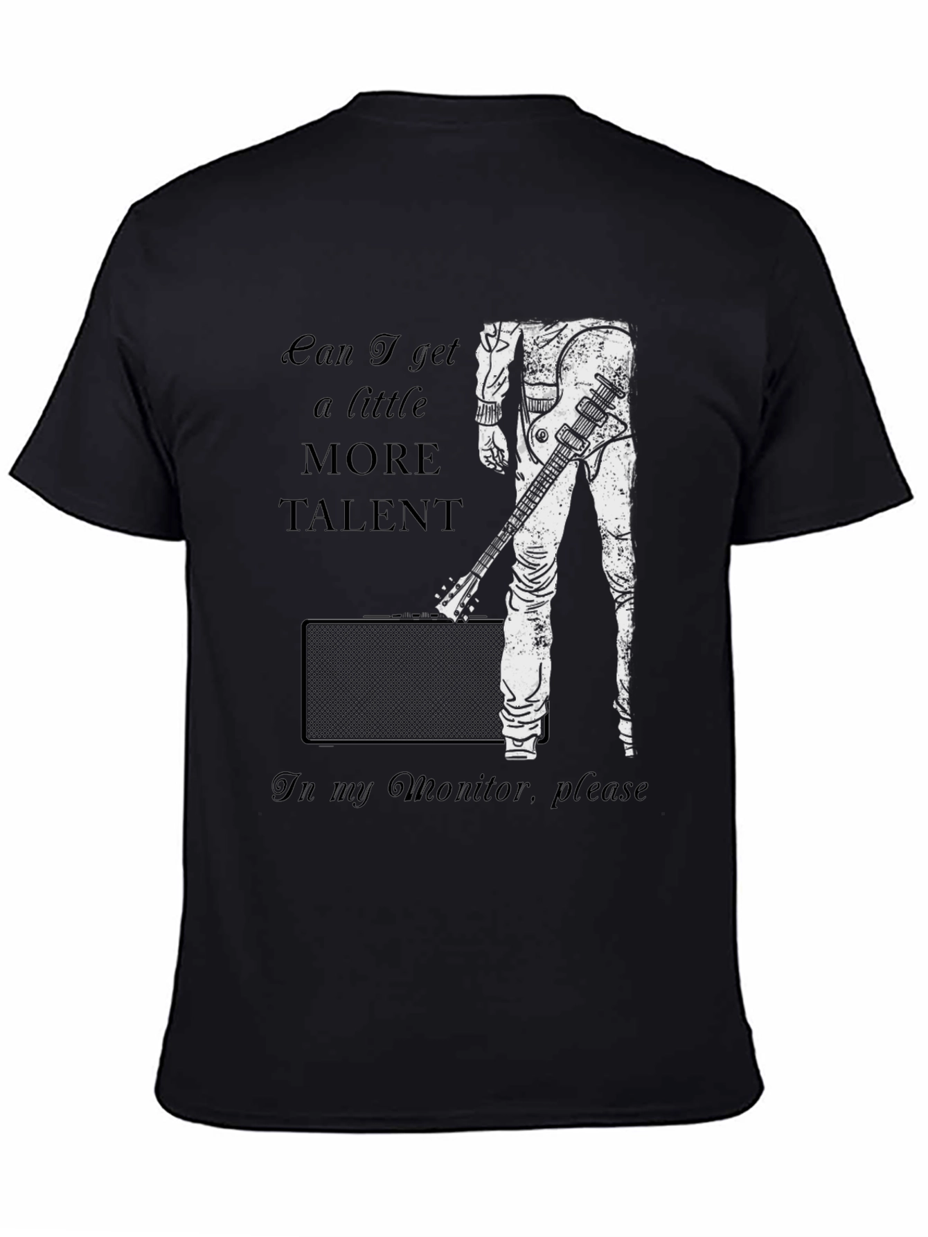 Talent Monitor Black T-Shirt - Music Lover Tee