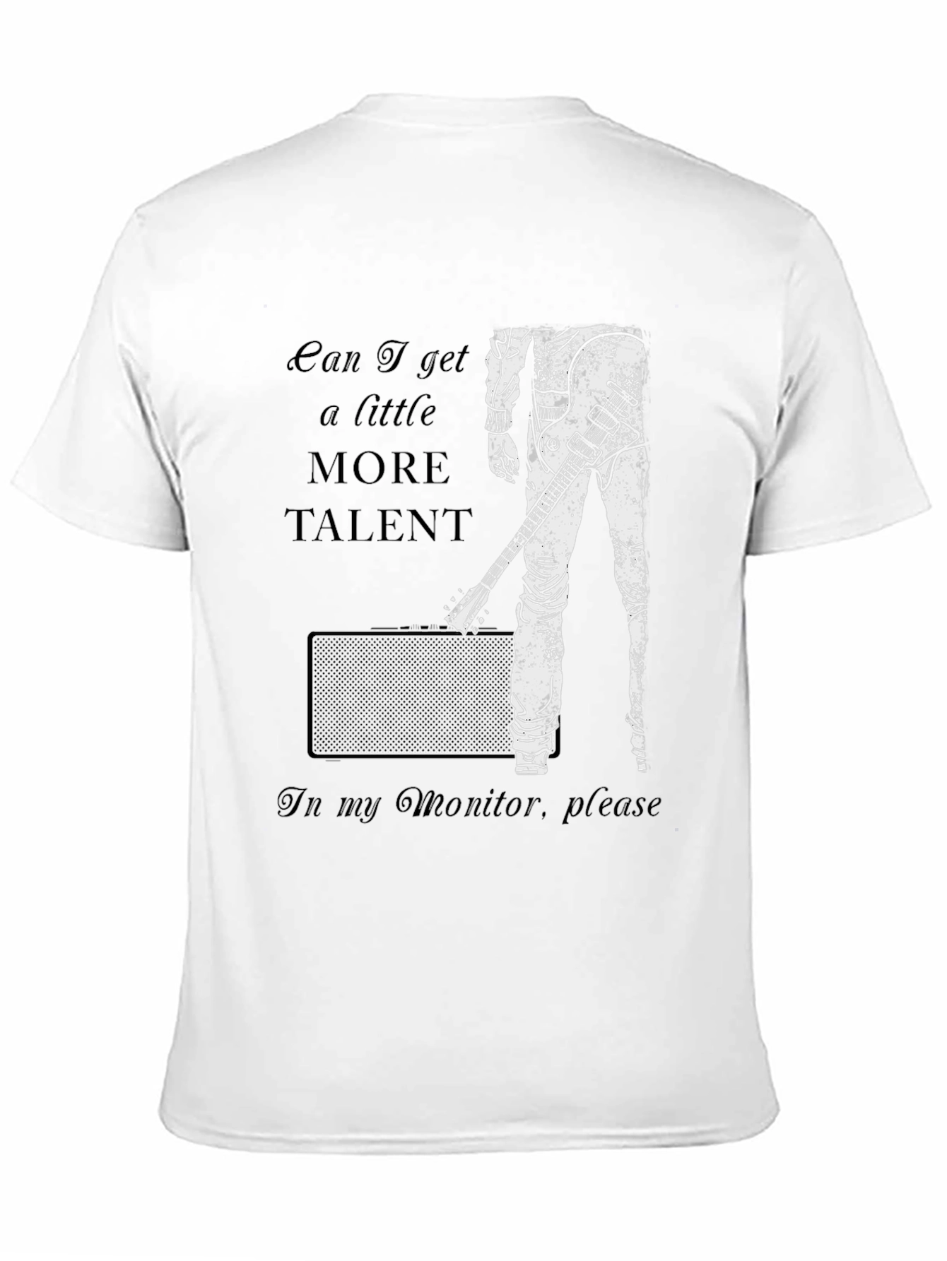 Talent Monitor Black T-Shirt - Music Lover Tee