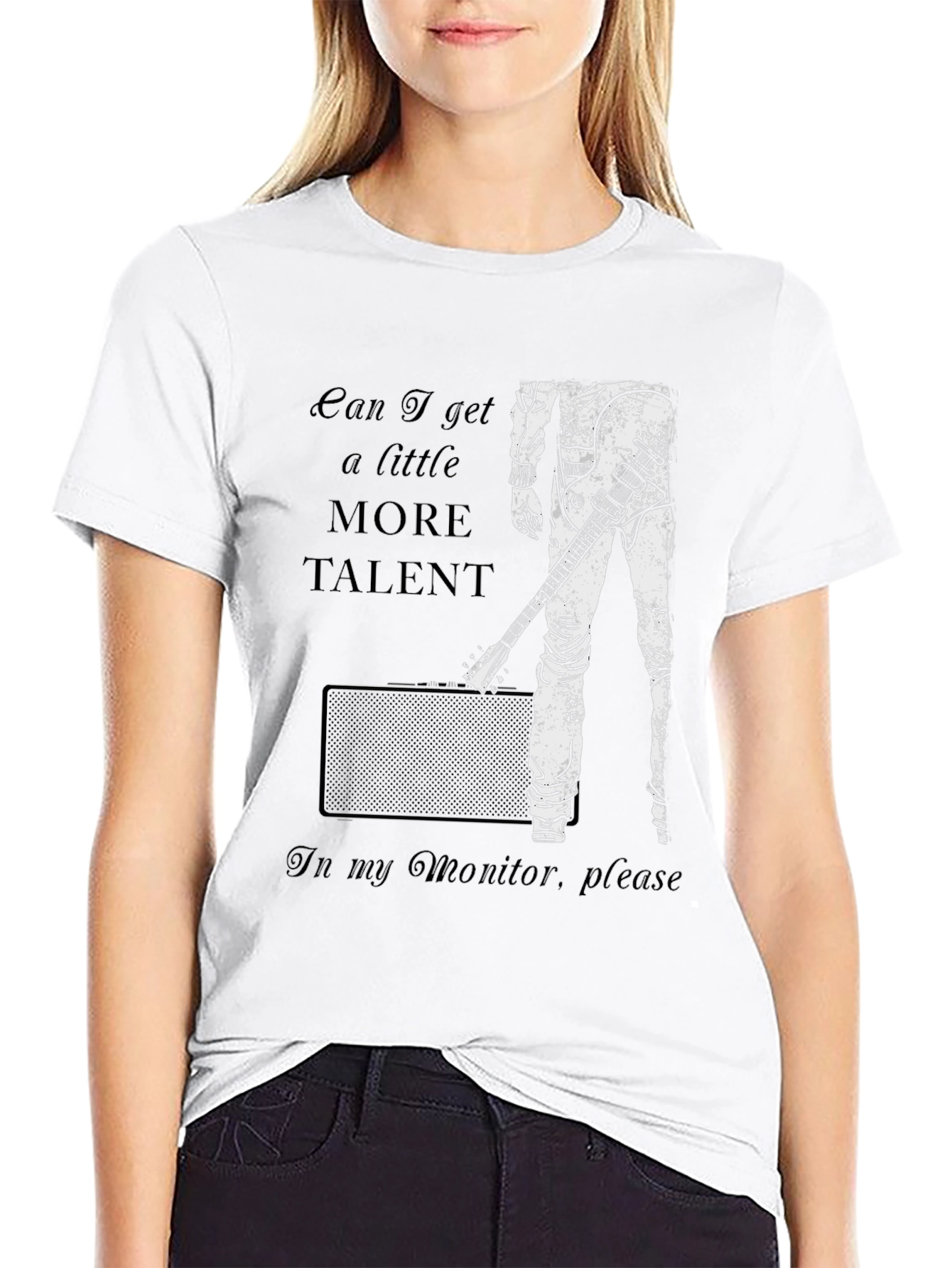 Talent Monitor Black T-Shirt - Music Lover Tee