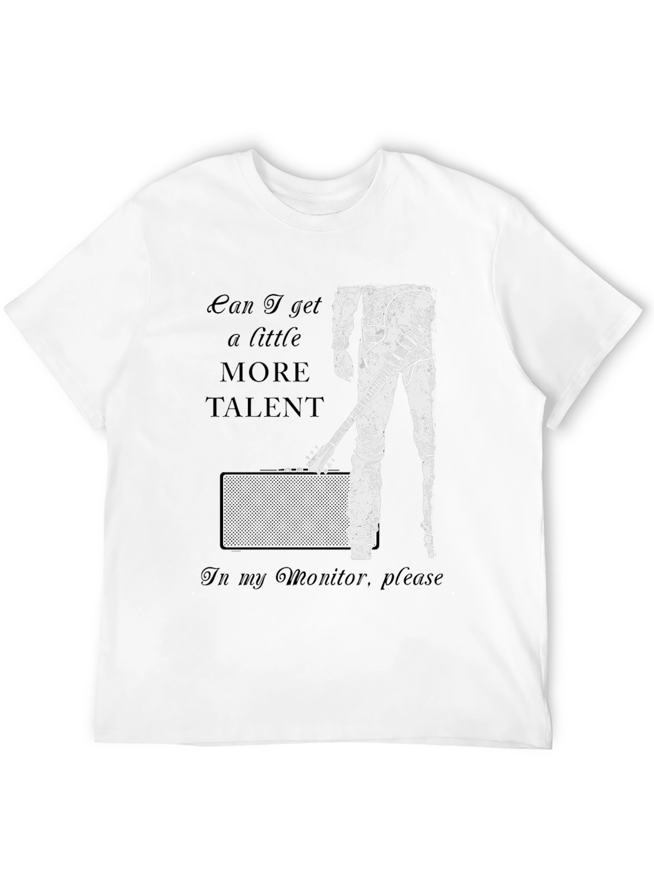 Talent Monitor Black T-Shirt - Music Lover Tee