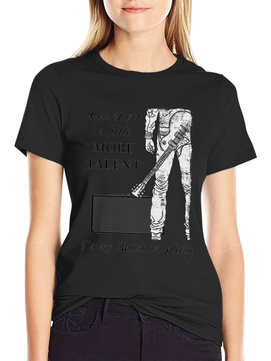 Talent Monitor Black T-Shirt - Music Lover Tee