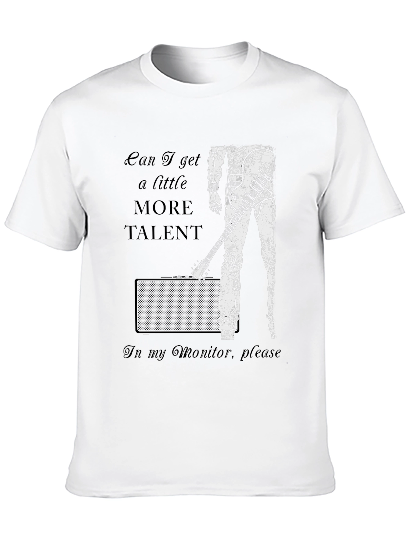 Talent Monitor Black T-Shirt - Music Lover Tee