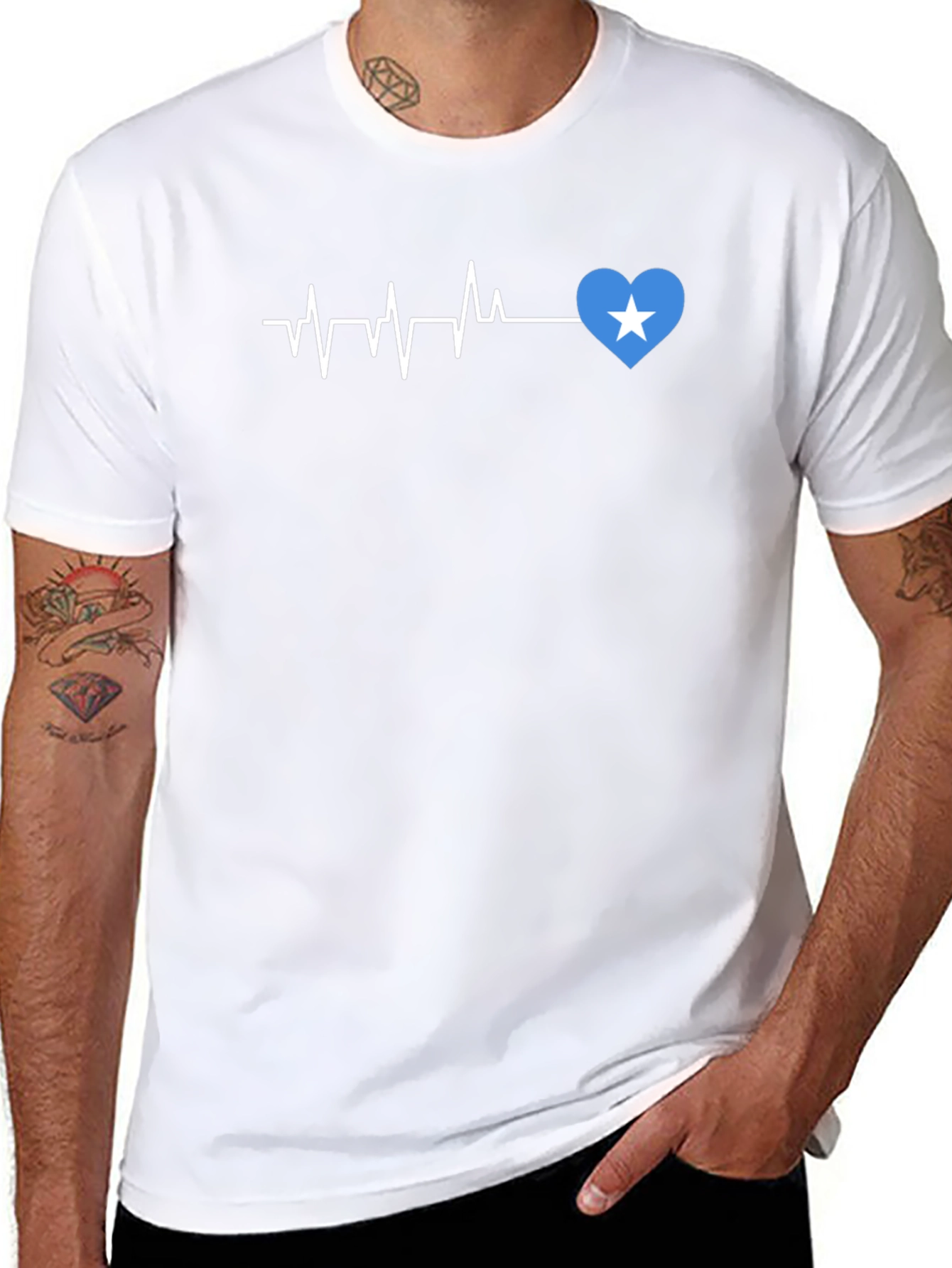 Heartbeat T-Shirt - Love Somalia Design