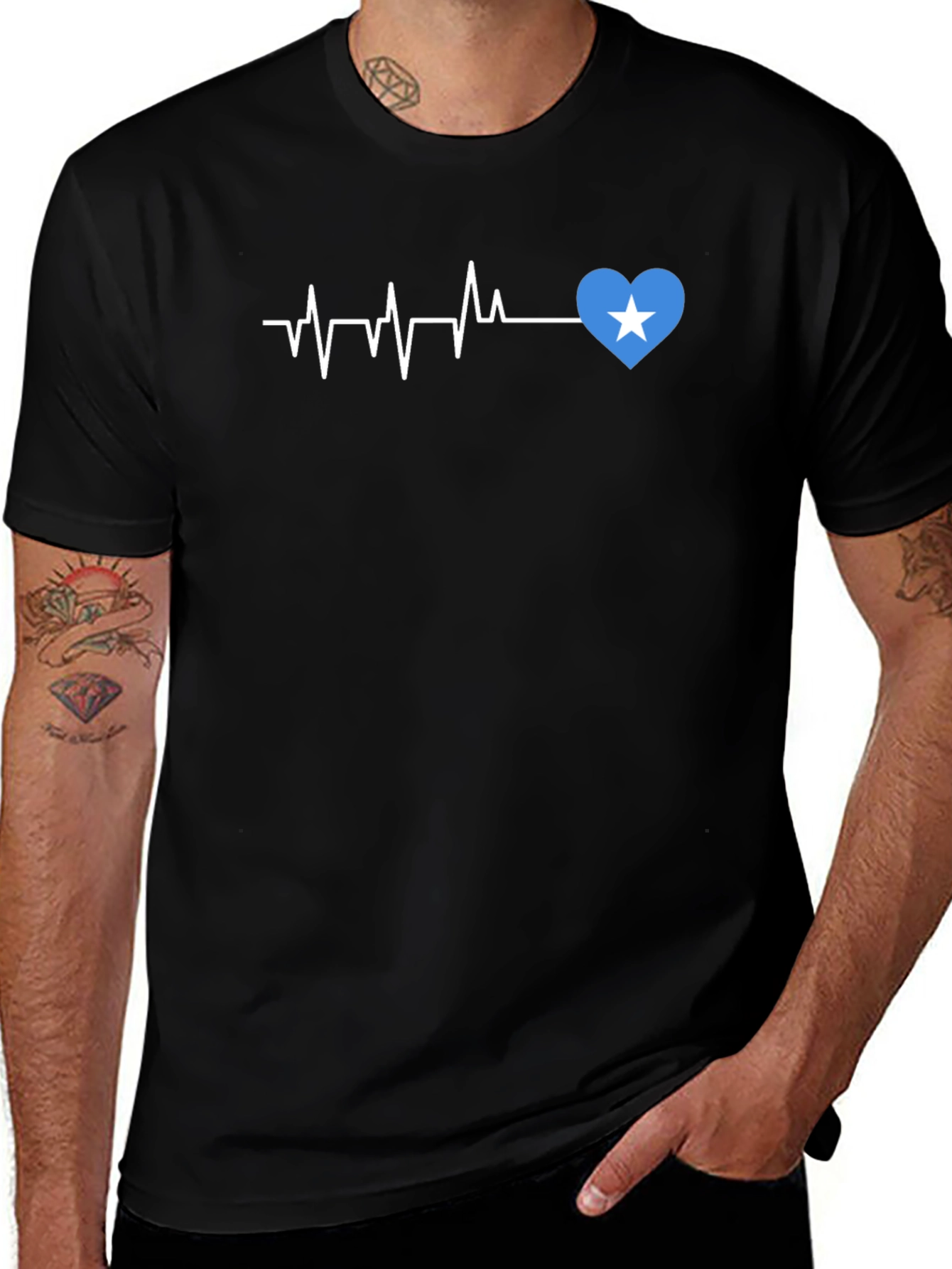 Heartbeat T-Shirt - Love Somalia Design