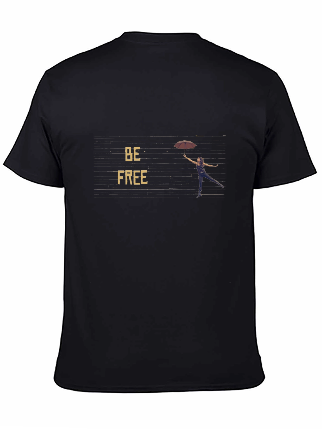Be Free Black Graphic Tee