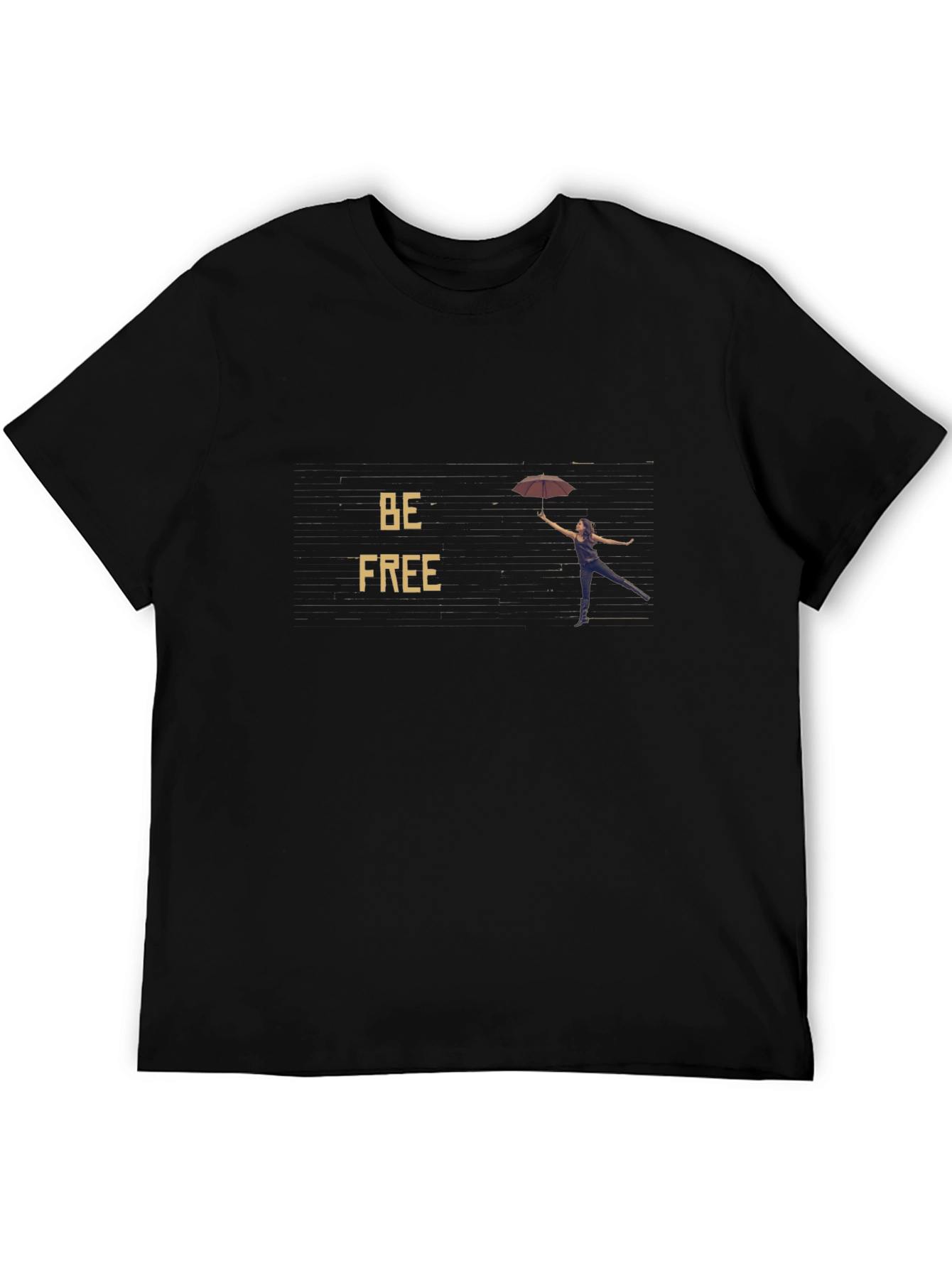 Be Free Black Graphic Tee