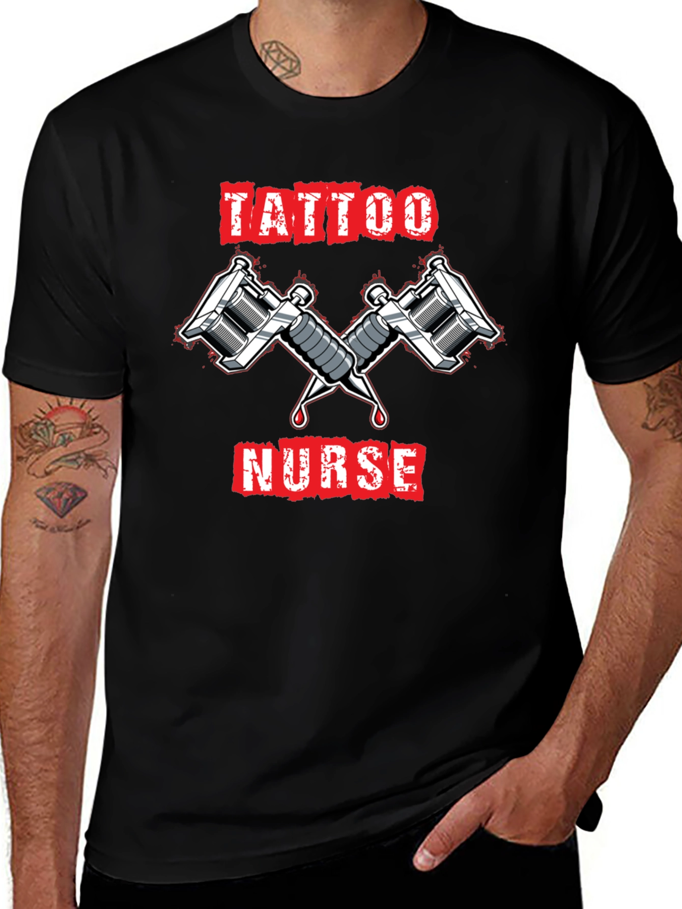 Tattoo Nurse Graphic T-Shirt - Cool Ink Design