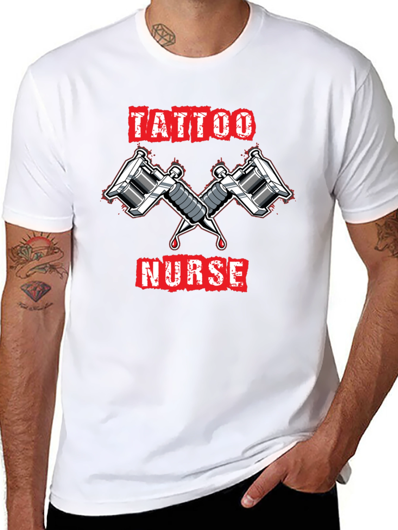 Tattoo Nurse Graphic T-Shirt - Cool Ink Design