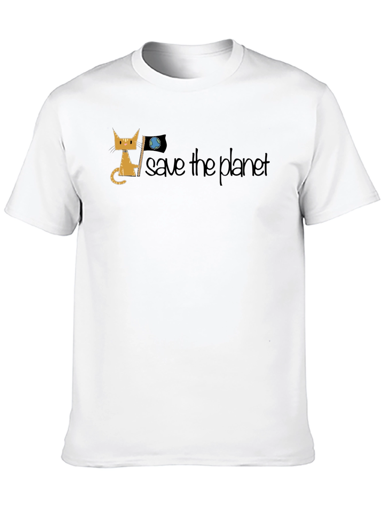 Save the Planet Graphic T-Shirt - Black