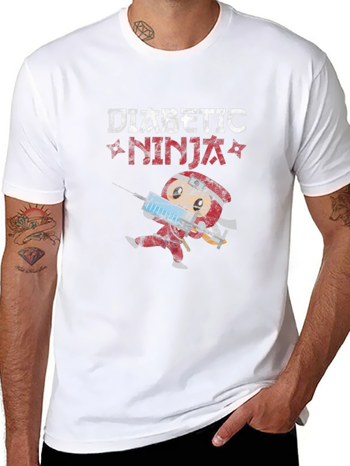 Diabetic Ninja Novelty T-Shirt
