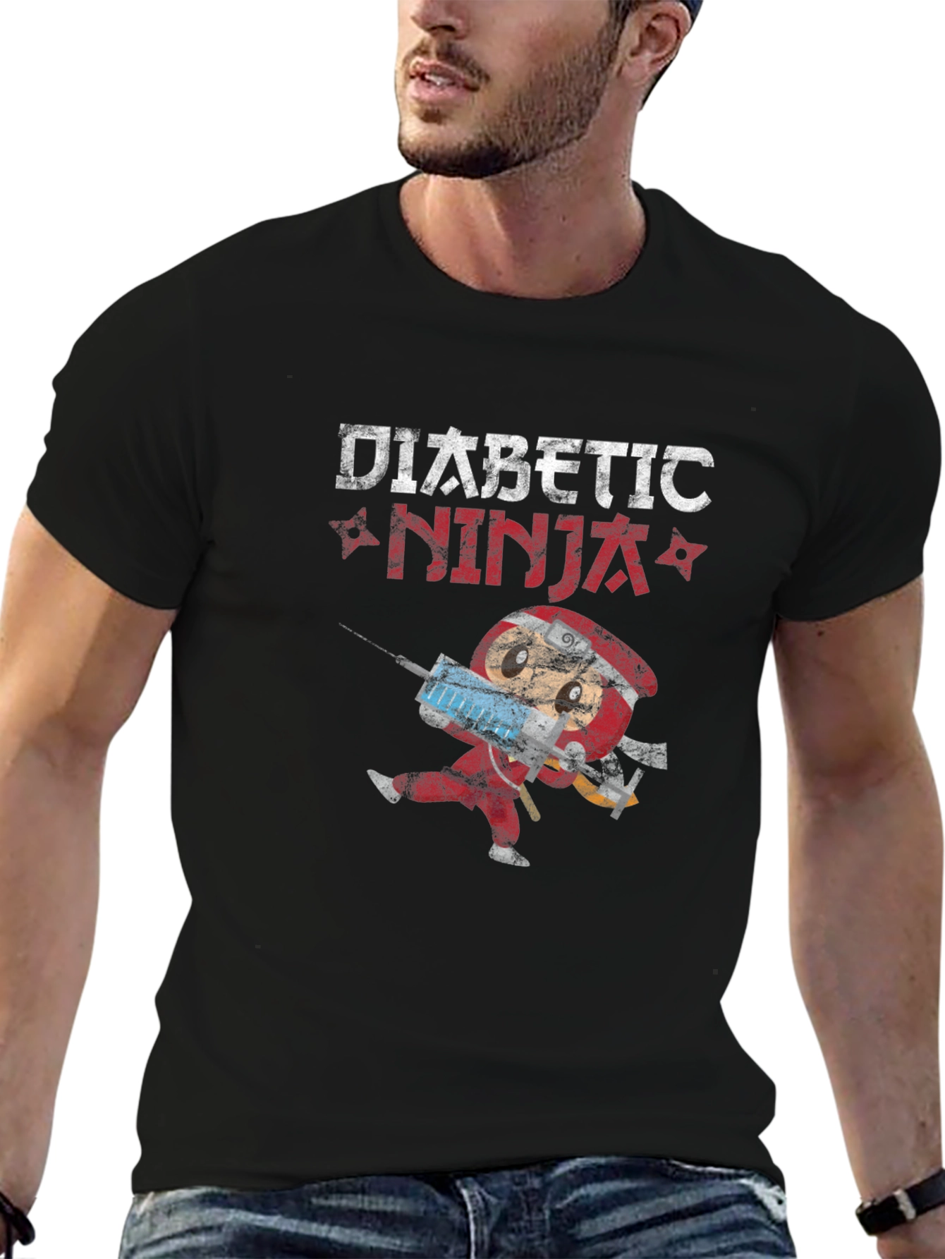 Diabetic Ninja Novelty T-Shirt