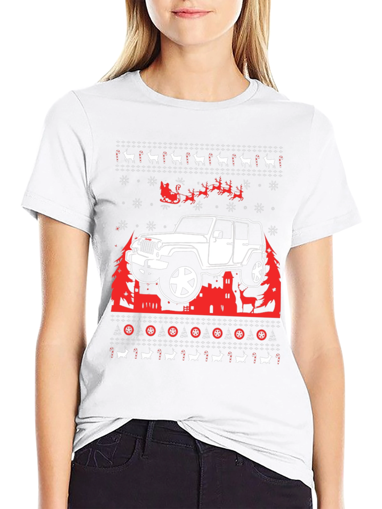 Jeep Ugly Christmas Sweater T-Shirt