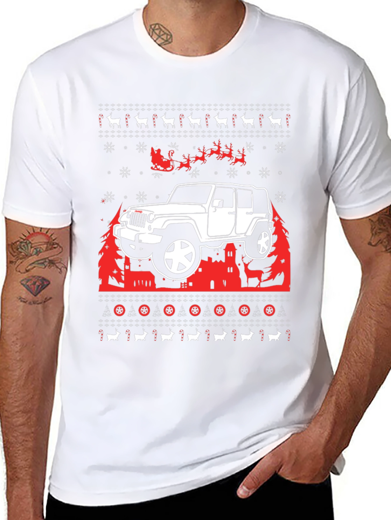 Jeep Ugly Christmas Sweater T-Shirt