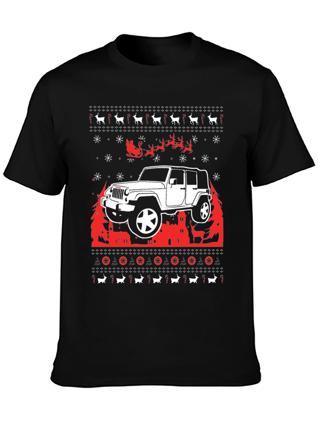 Jeep Ugly Christmas Sweater T-Shirt