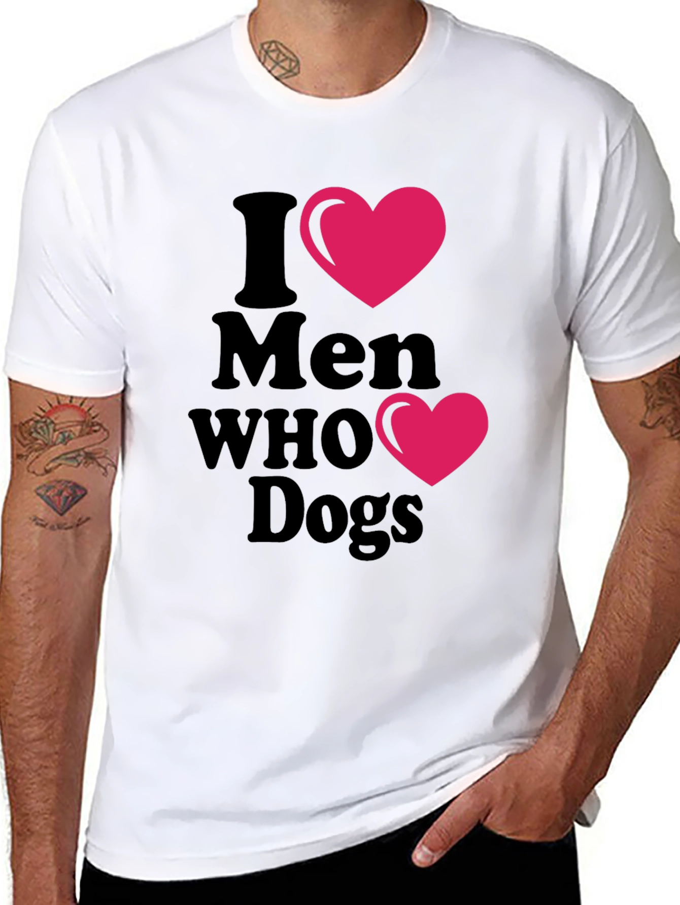 I Heart Men Who Love Dogs T-Shirt