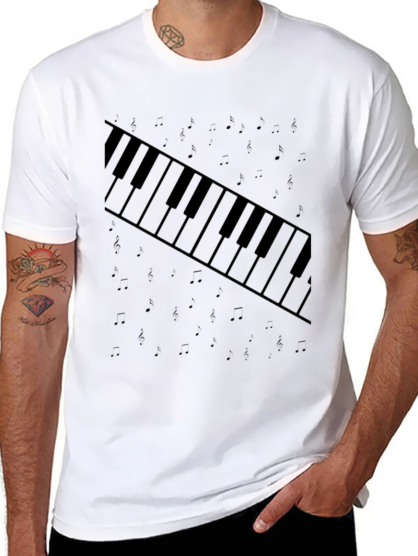 Piano Keys Graphic Tee - Music Lovers T-Shirt
