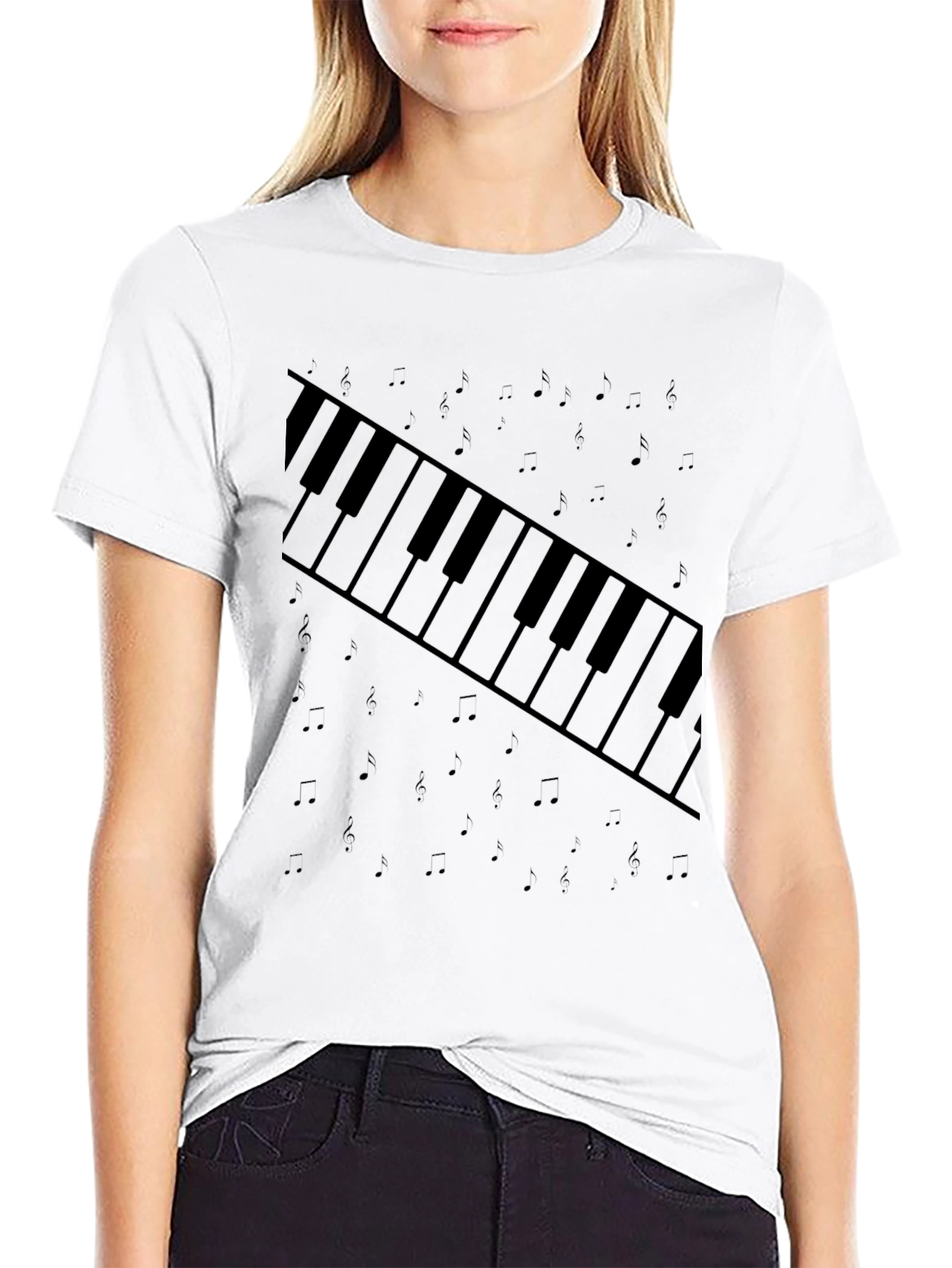 Piano Keys Graphic Tee - Music Lovers T-Shirt