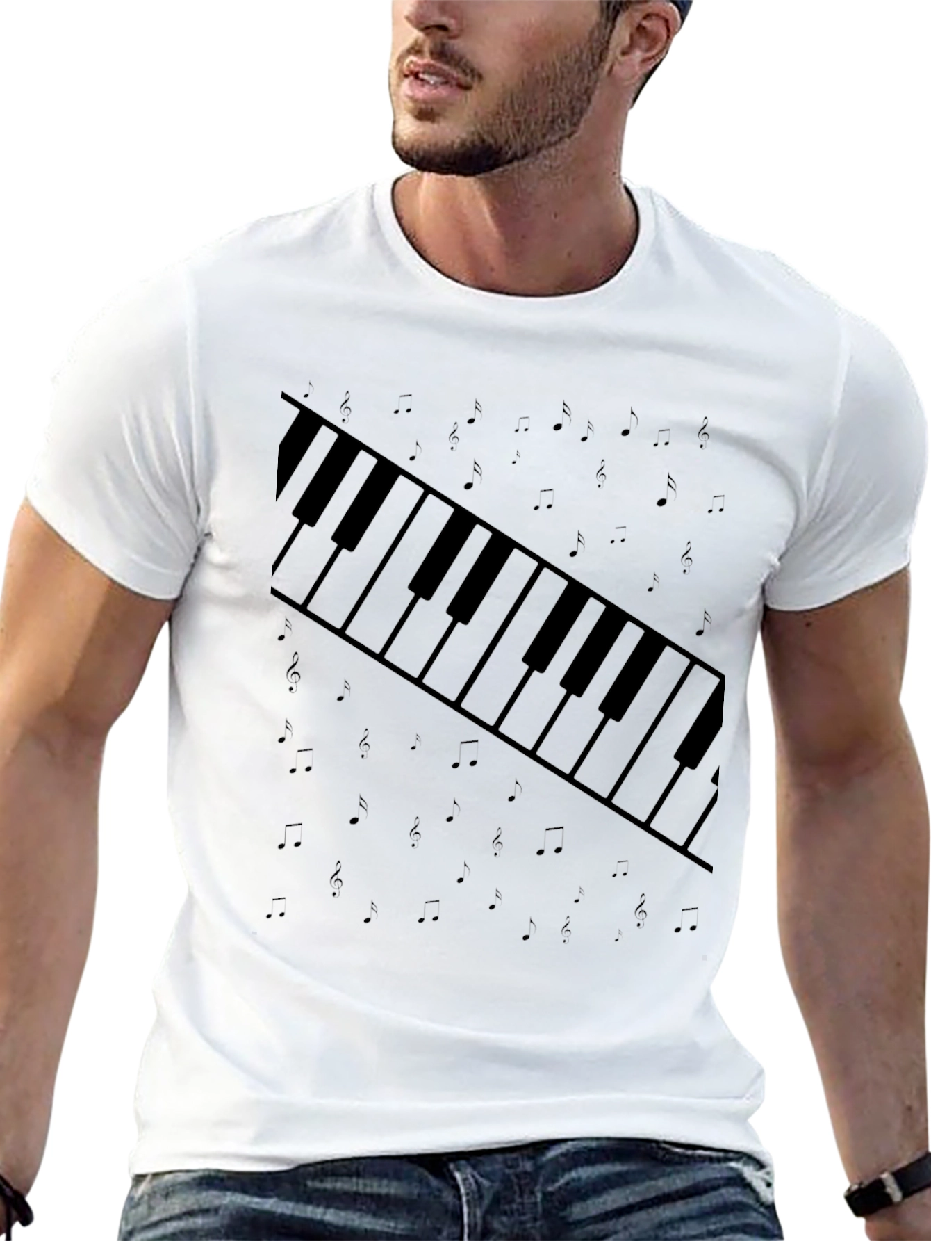 Piano Keys Graphic Tee - Music Lovers T-Shirt