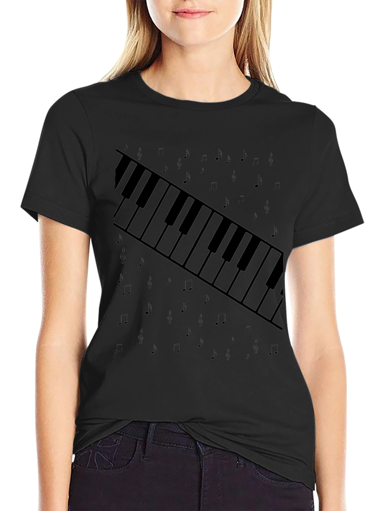Piano Keys Graphic Tee - Music Lovers T-Shirt