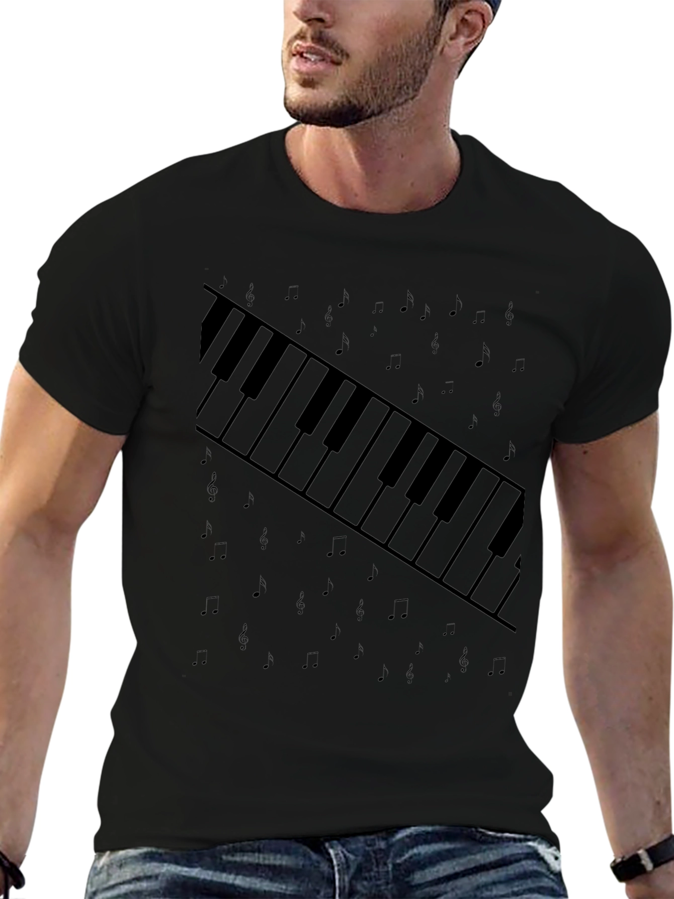 Piano Keys Graphic Tee - Music Lovers T-Shirt