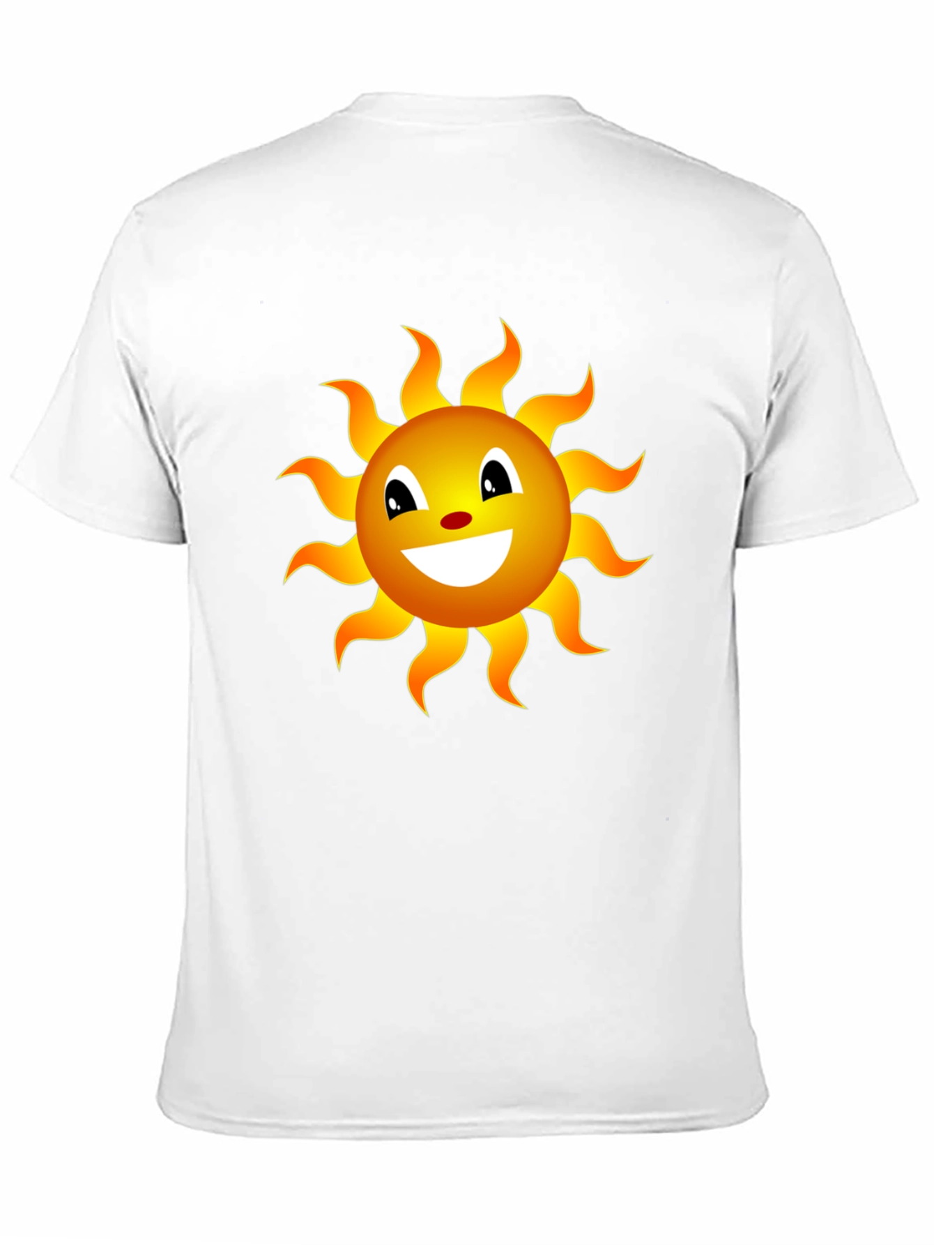Smiling Sun Graphic Tee - Black Cotton Blend Shirt