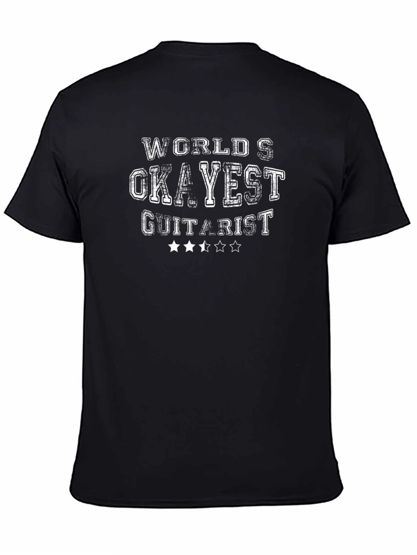 Worlds Okayest Guitarist Black T-Shirt