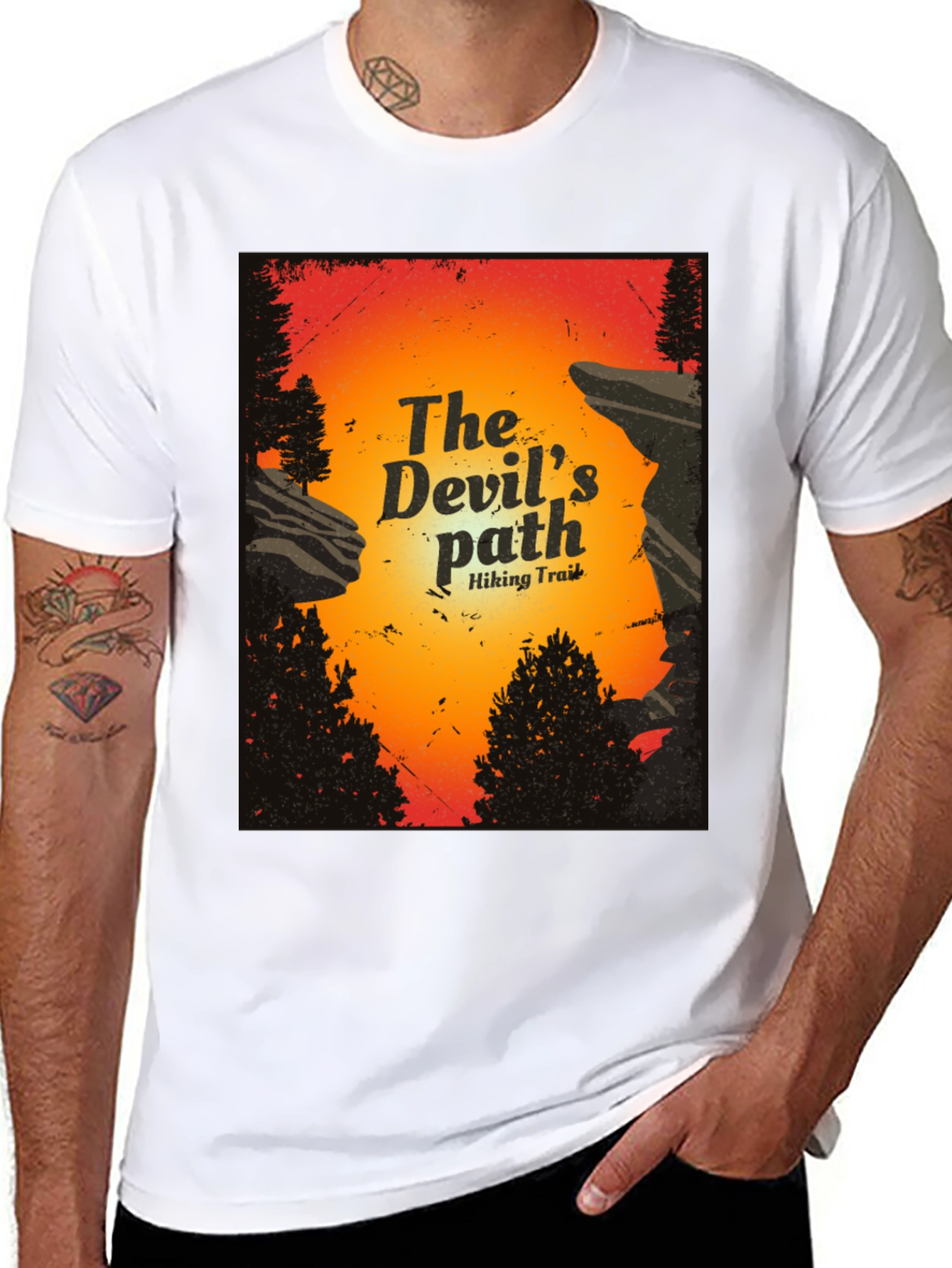 The Devils Path Hiking Trail Graphic T-Shirt