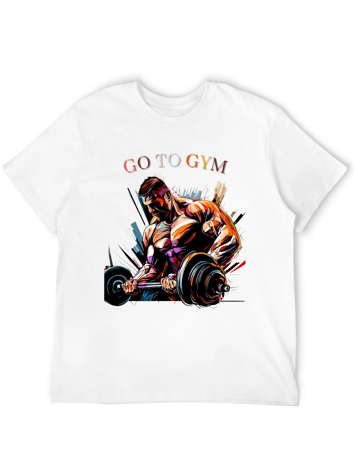 Go To Gym Black Graphic T-Shirt
