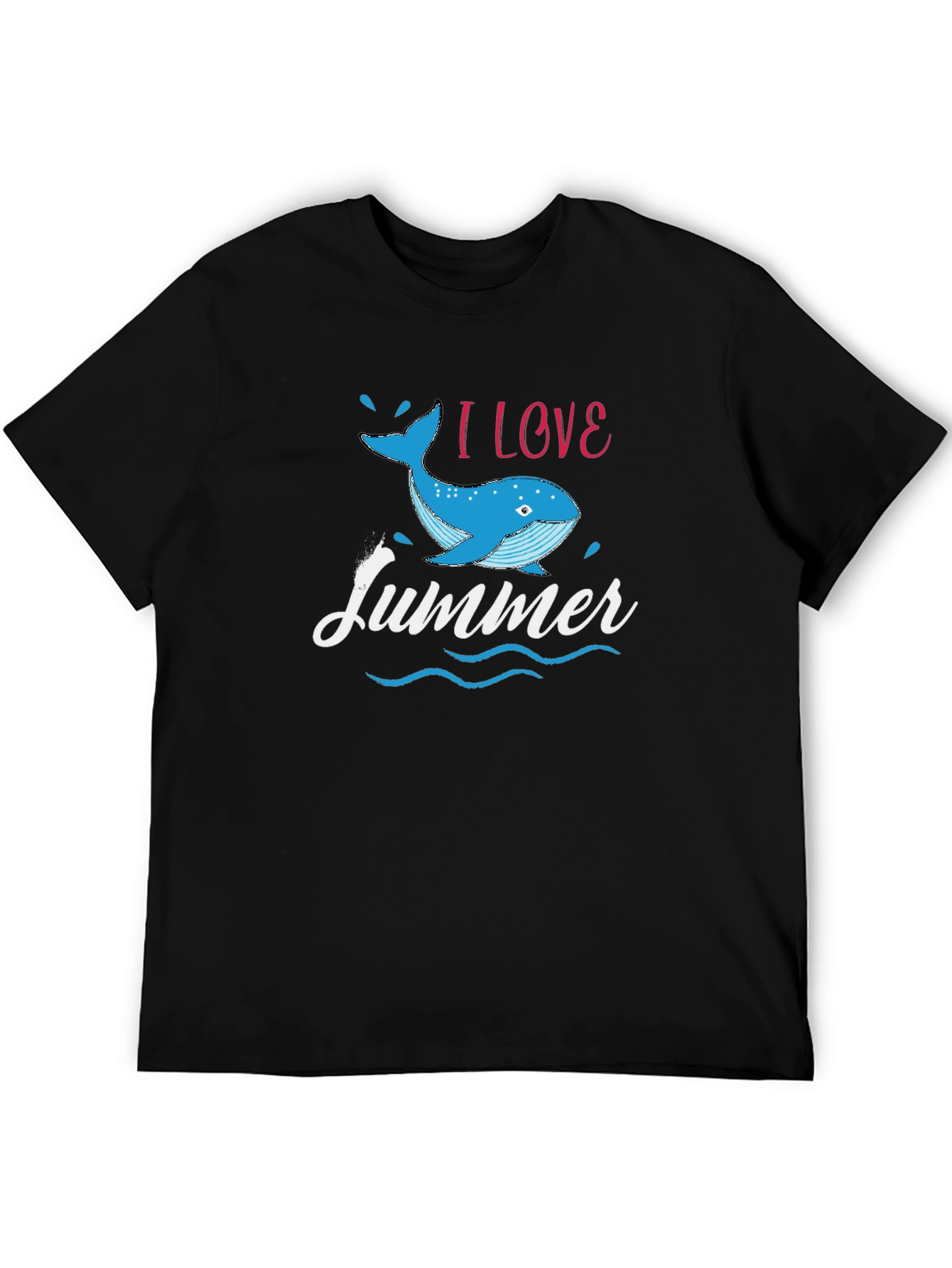 I Love Summer Whale Graphic T-Shirt
