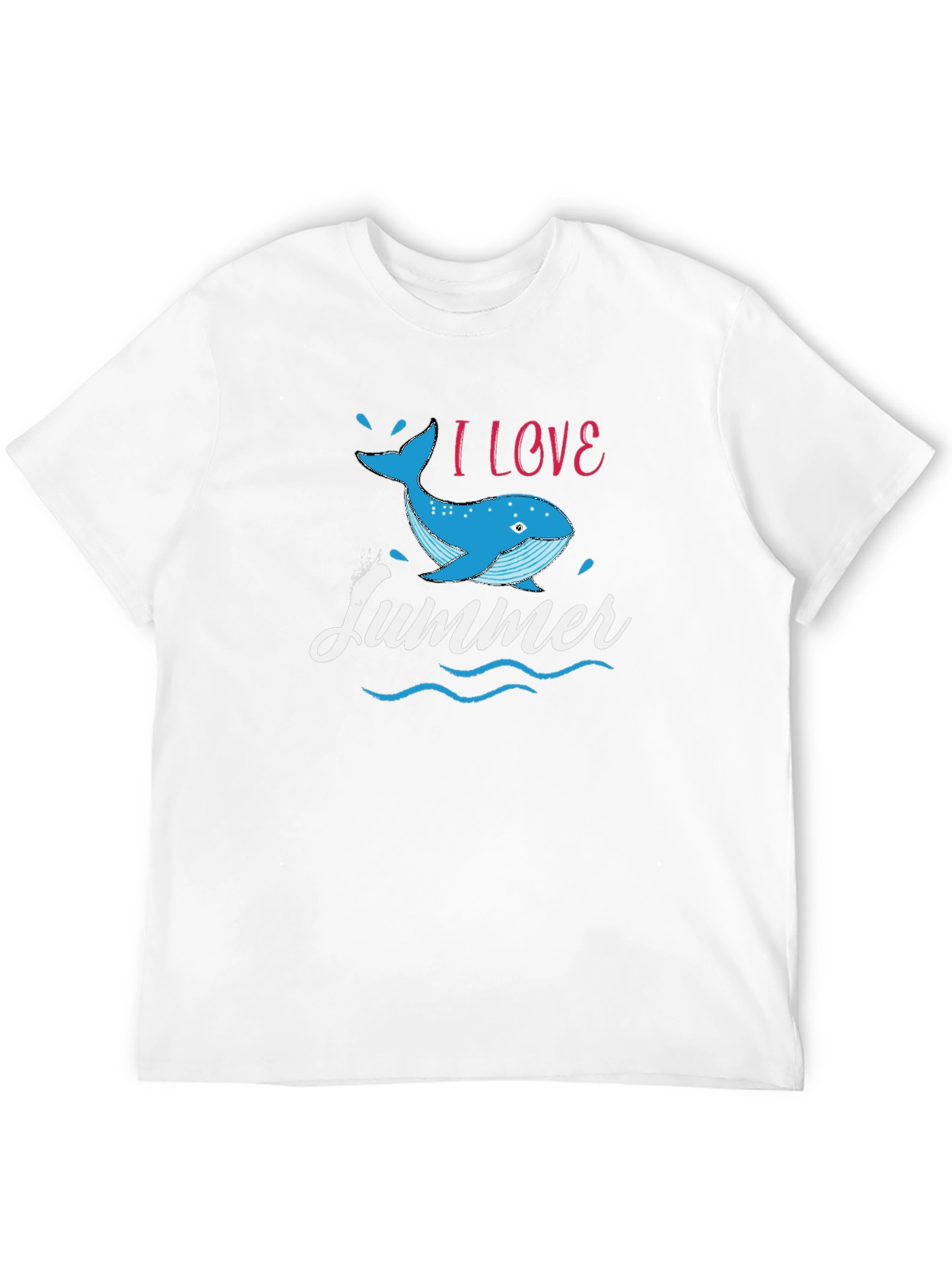 I Love Summer Whale Graphic T-Shirt