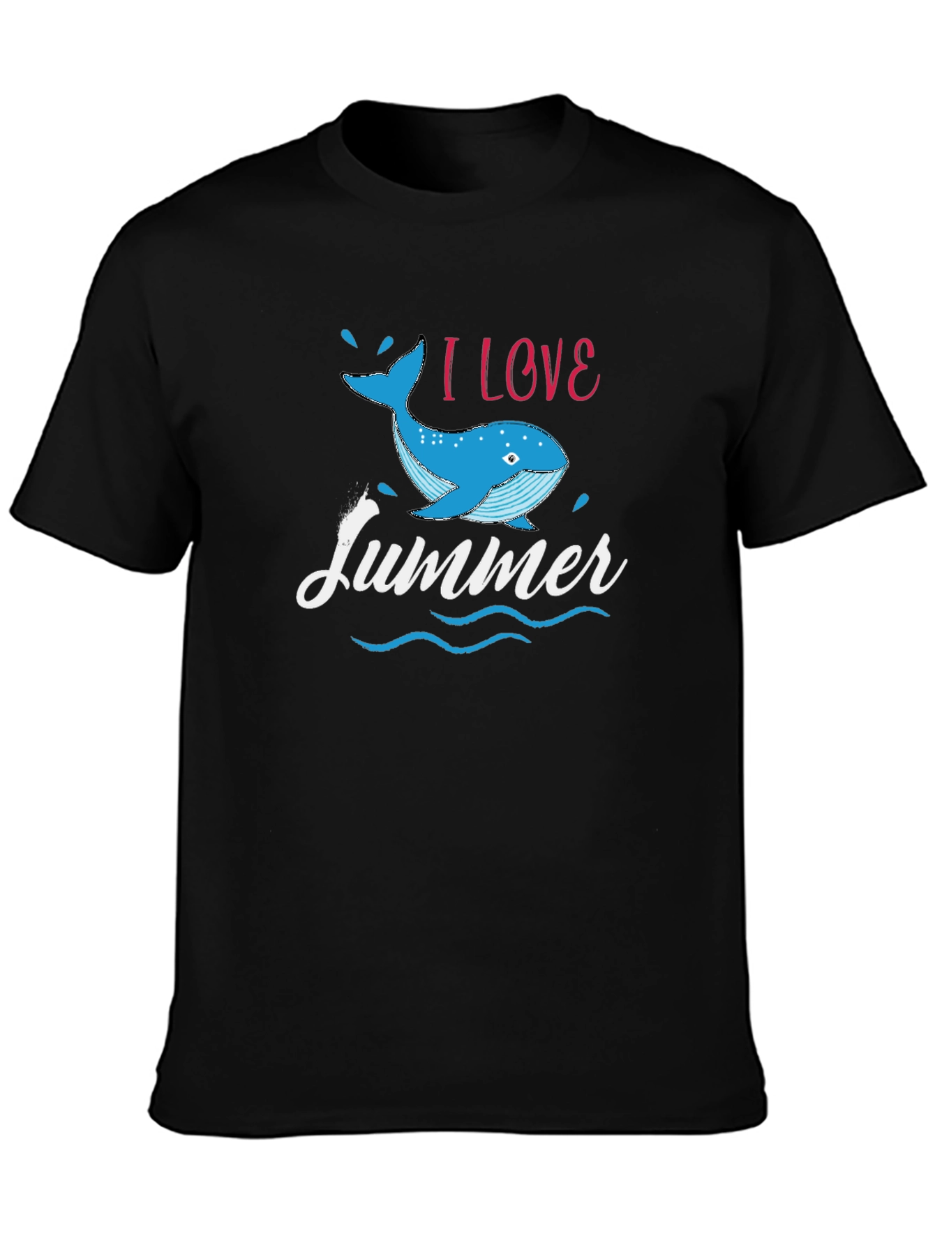 I Love Summer Whale Graphic T-Shirt