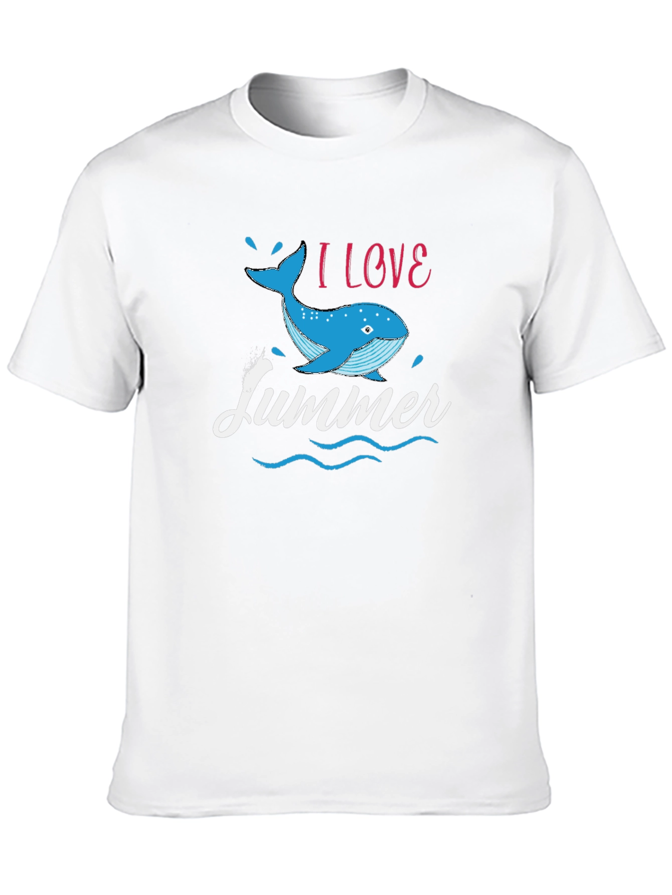 I Love Summer Whale Graphic T-Shirt