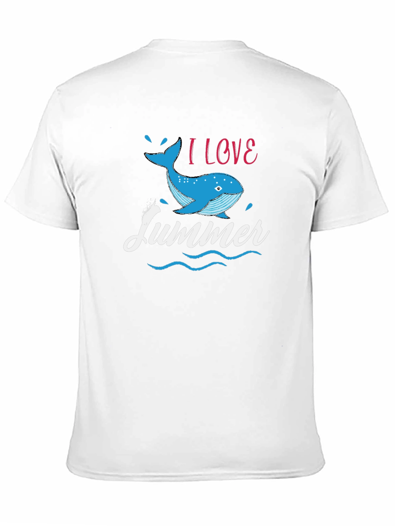 I Love Summer Whale Graphic T-Shirt