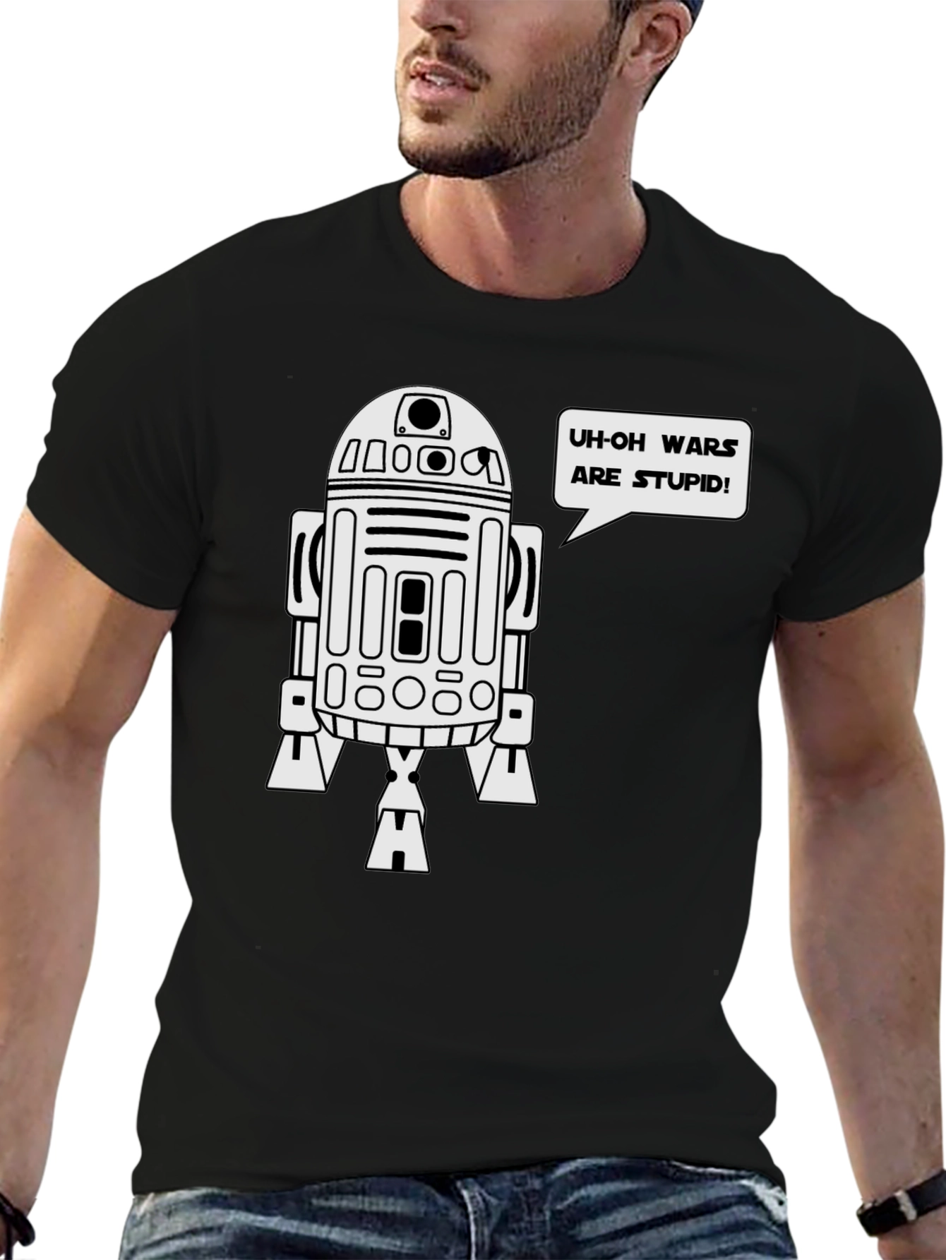 Funny Star Wars R2D2 Graphic T-Shirt