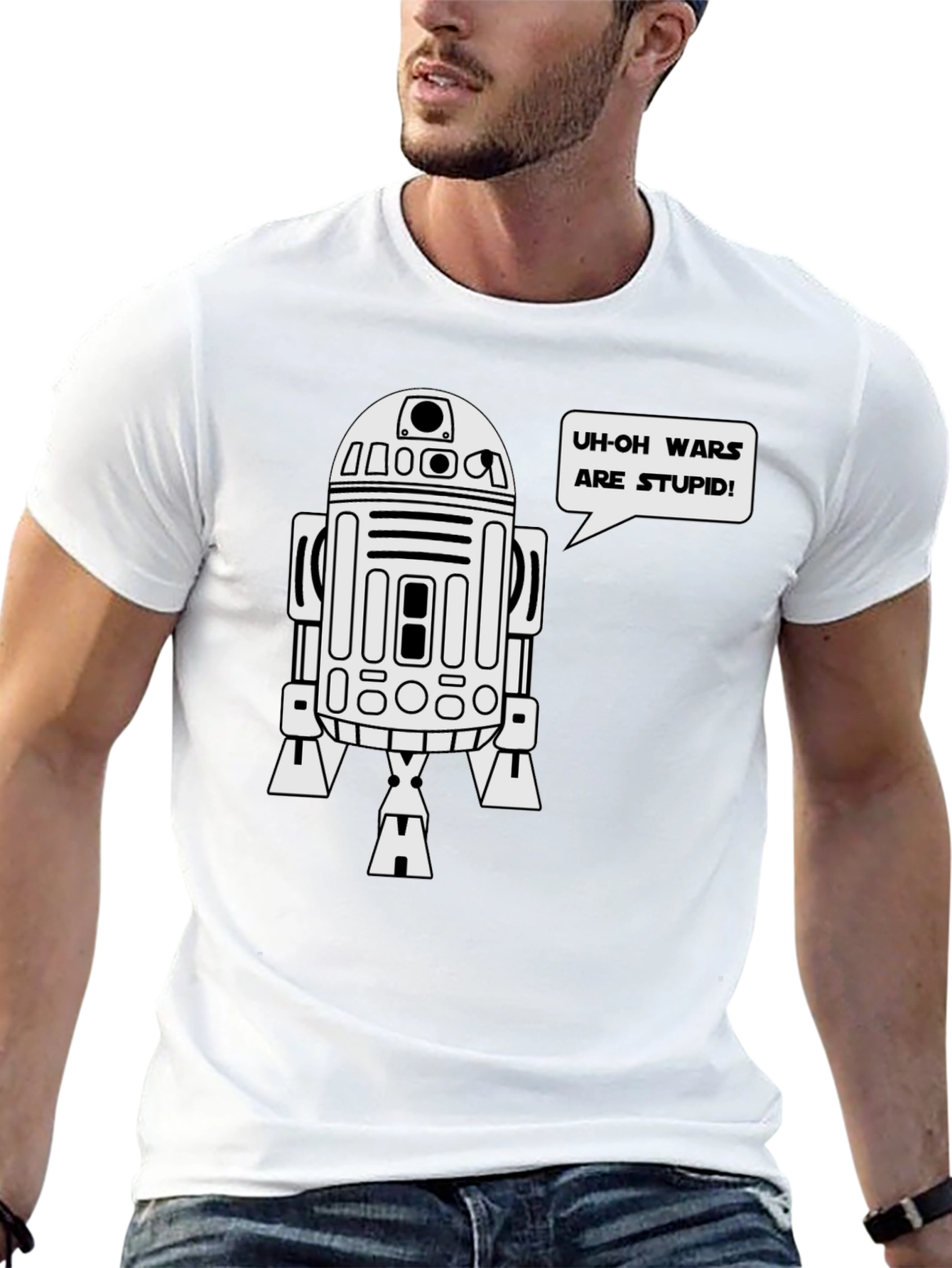 Funny Star Wars R2D2 Graphic T-Shirt