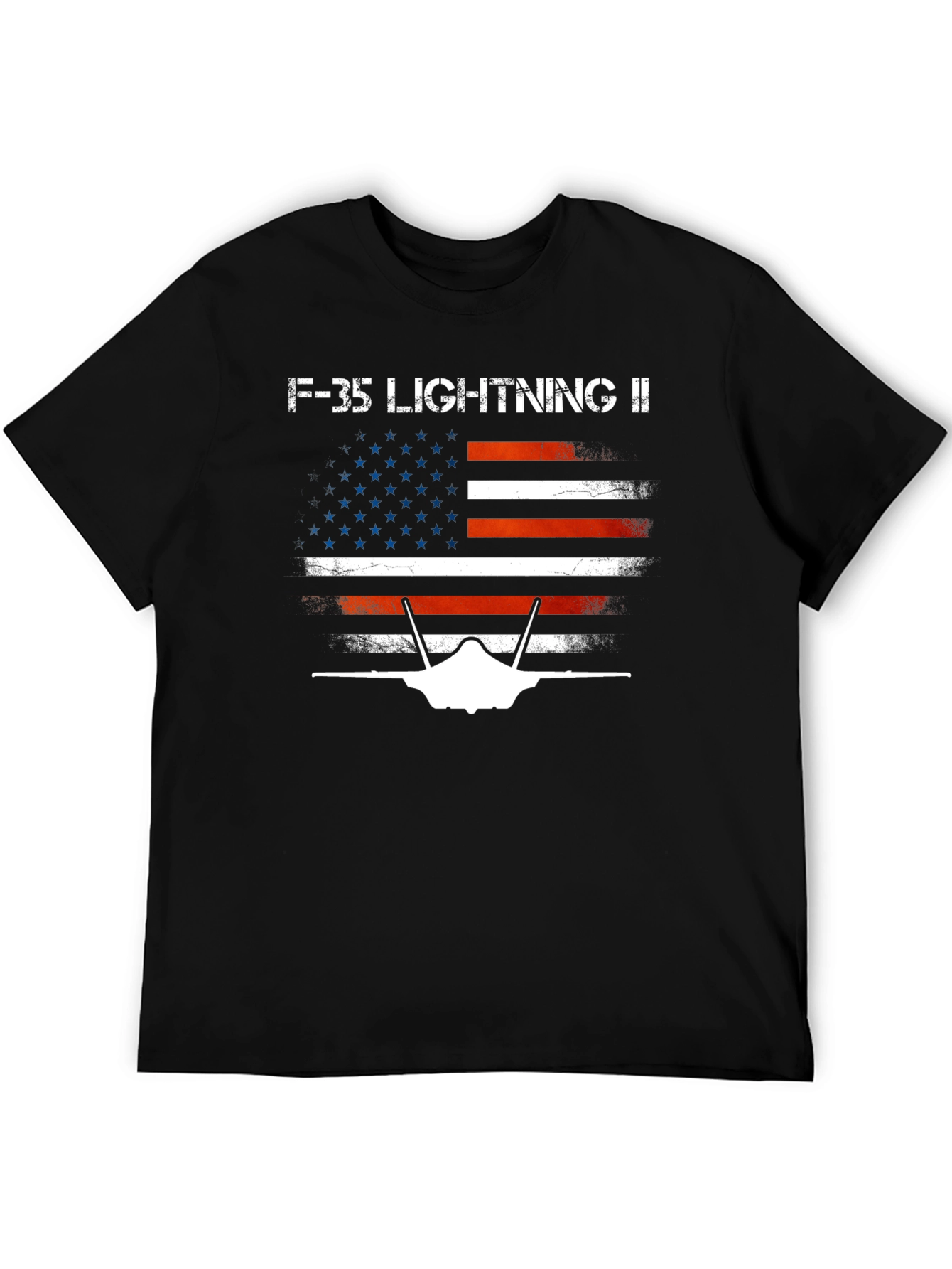 F-35 Lightning II American Flag T-Shirt