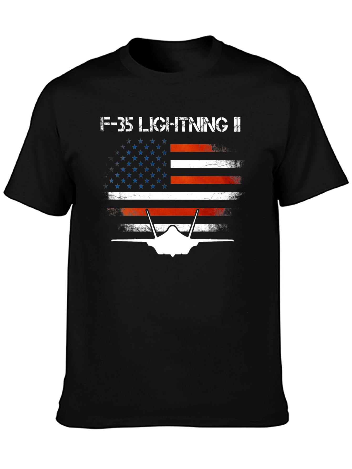 F-35 Lightning II American Flag T-Shirt