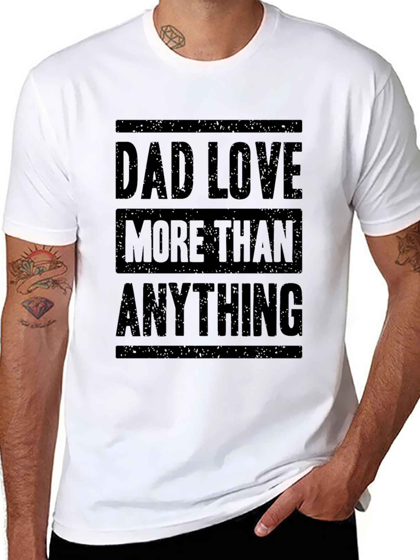 Dad Love More Than Anything Graphic T-Shirt