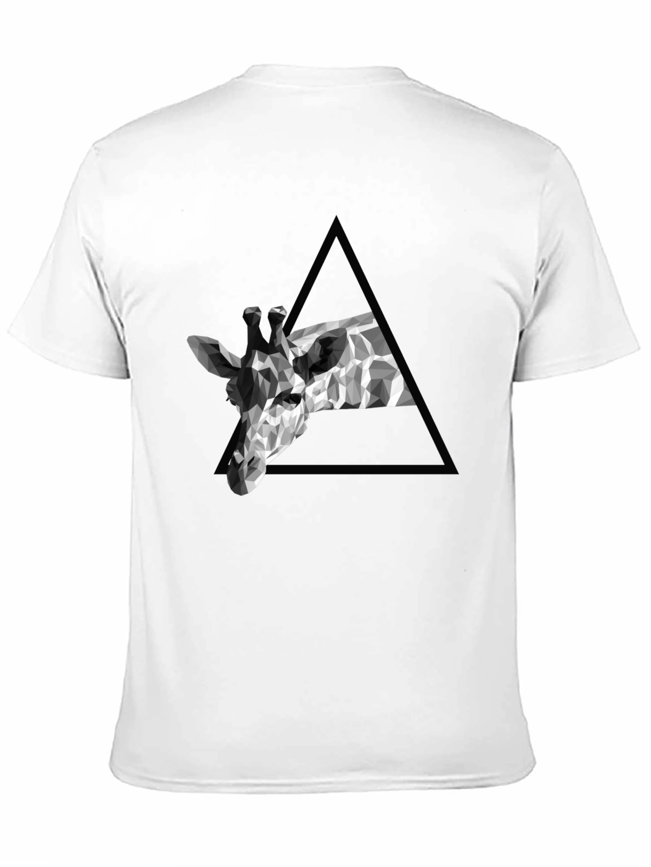 Geometric Giraffe Tee - Modern Black T-Shirt