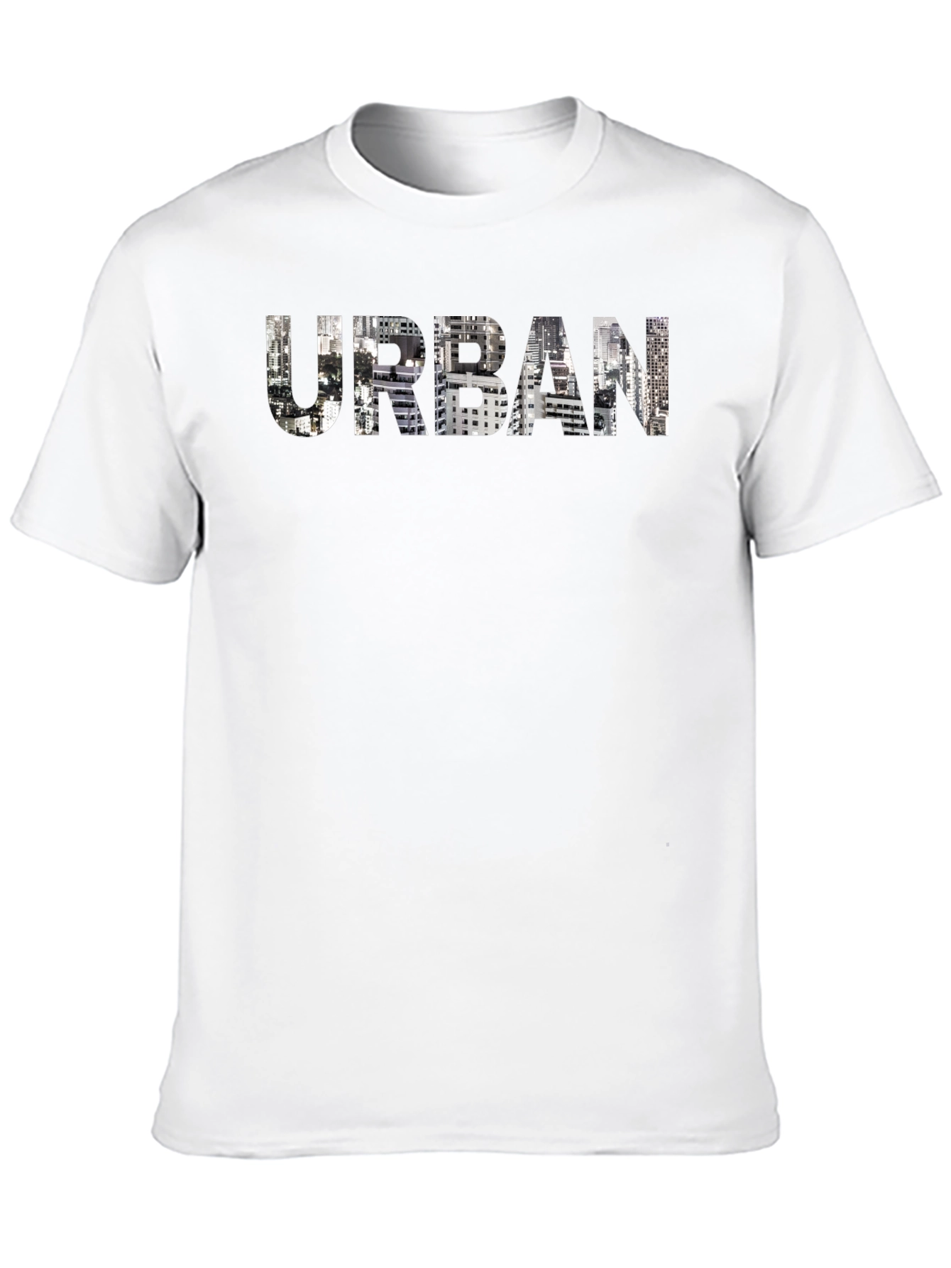 Urban Cityscape Graphic Tee - Mens Black T-Shirt