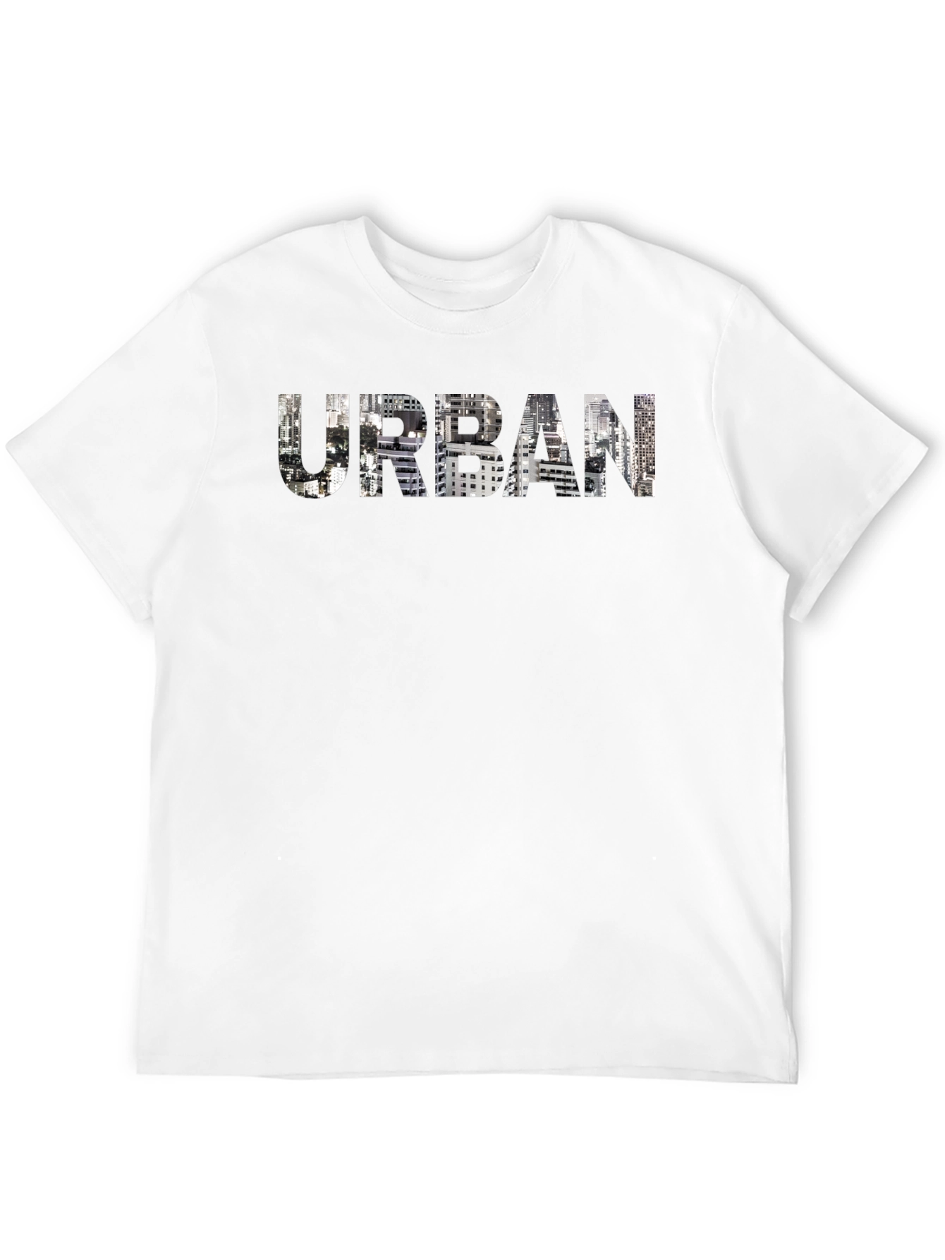 Urban Cityscape Graphic Tee - Mens Black T-Shirt