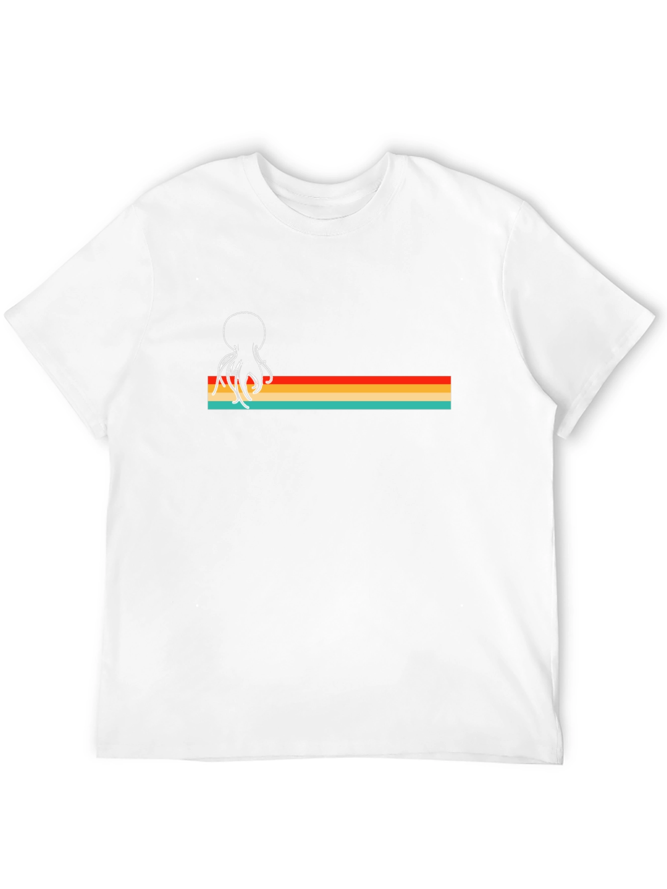 Retro Octopus Tee: Bold Graphic Black T-Shirt