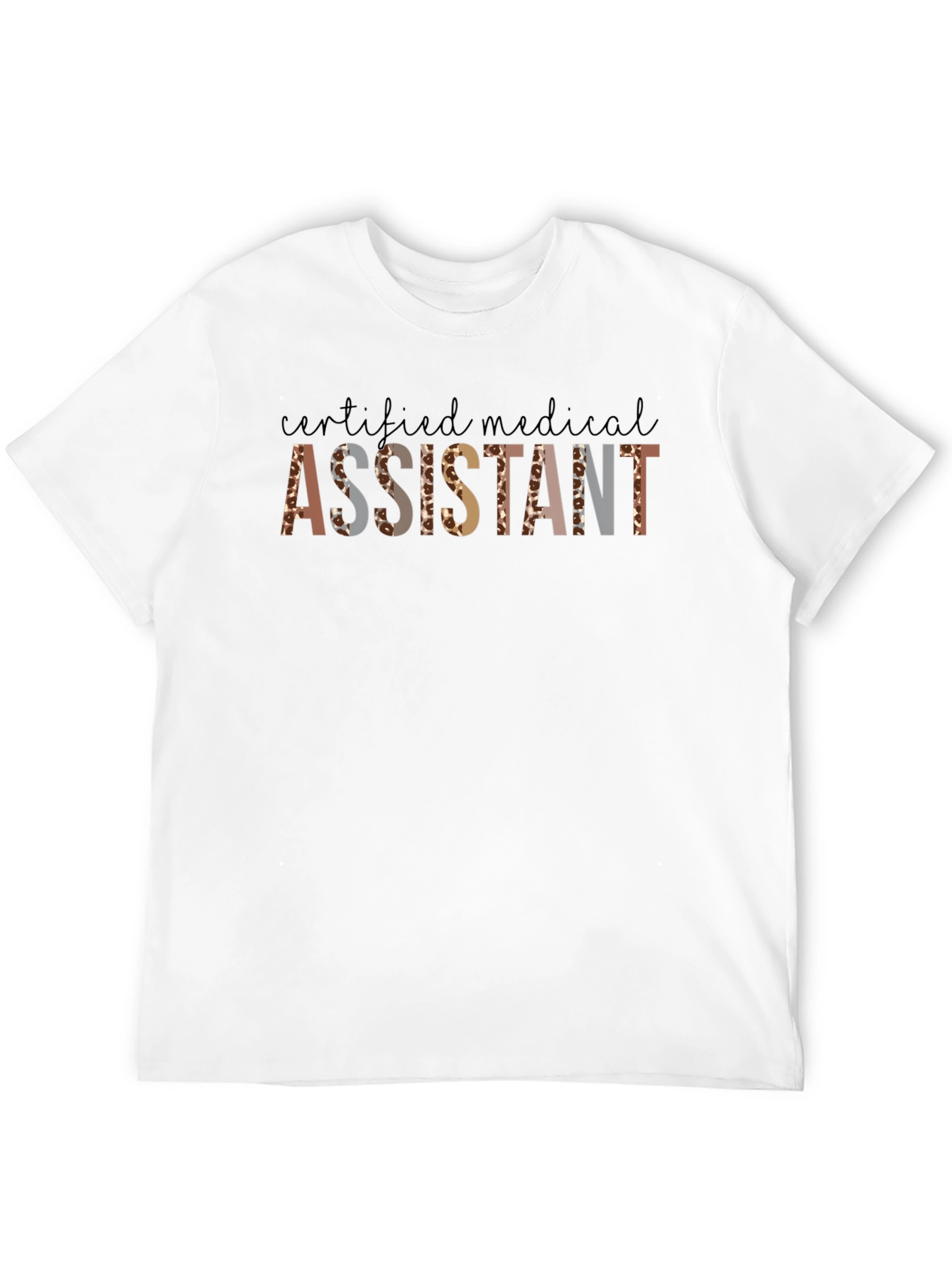 Certified Medical Assistant Leopard Print T-Shirt