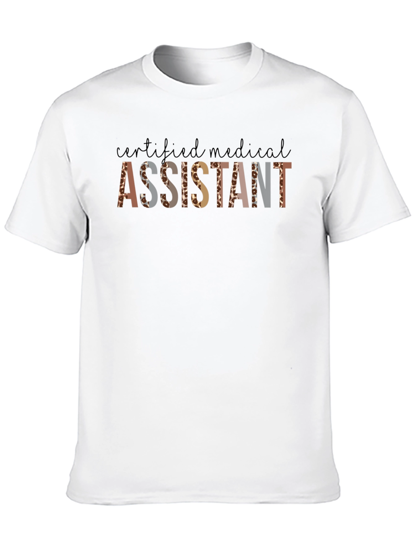Certified Medical Assistant Leopard Print T-Shirt