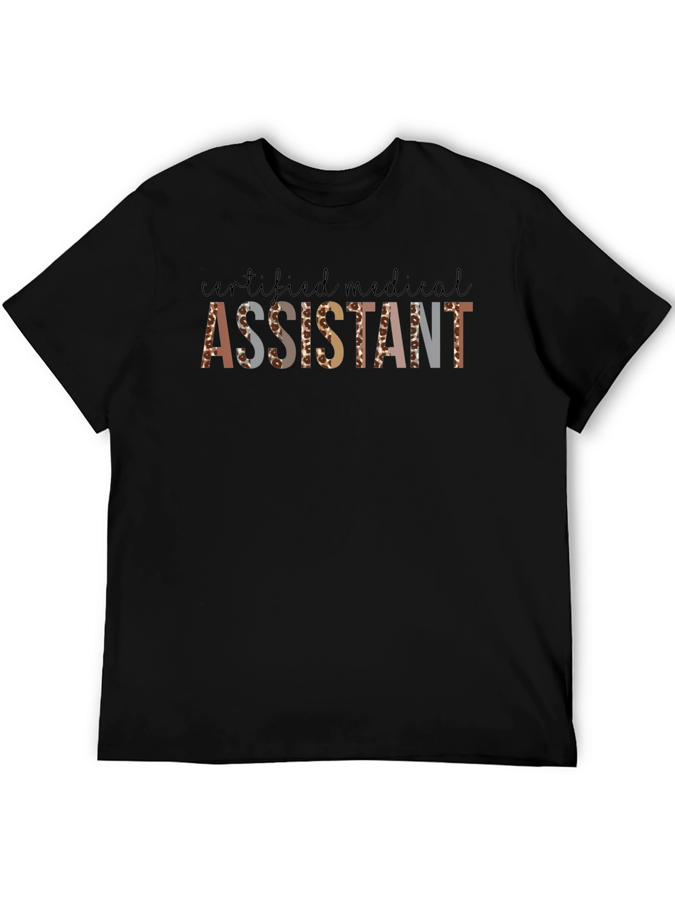 Certified Medical Assistant Leopard Print T-Shirt