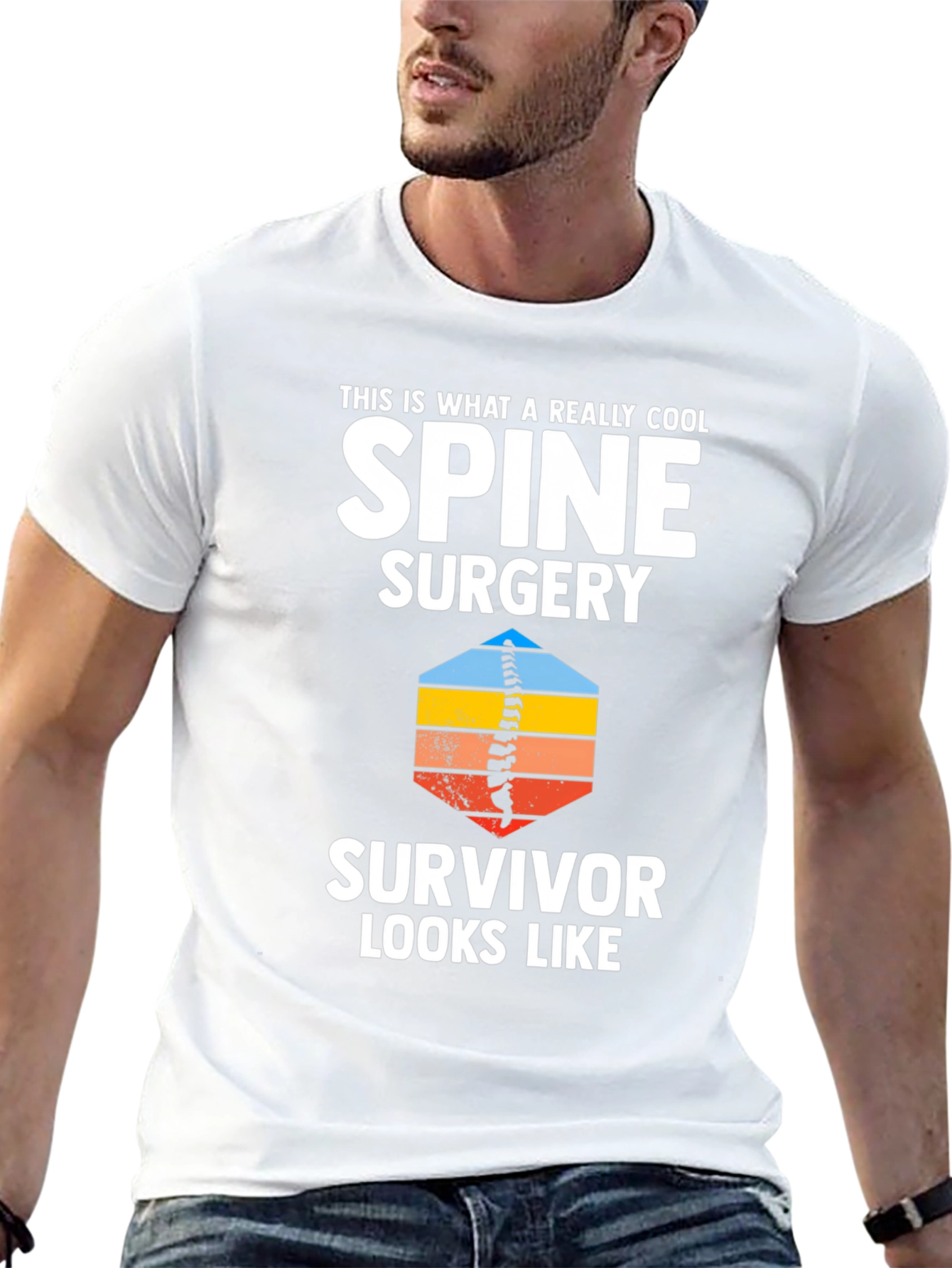 Cool Spine Surgery Survivor Graphic T-Shirt