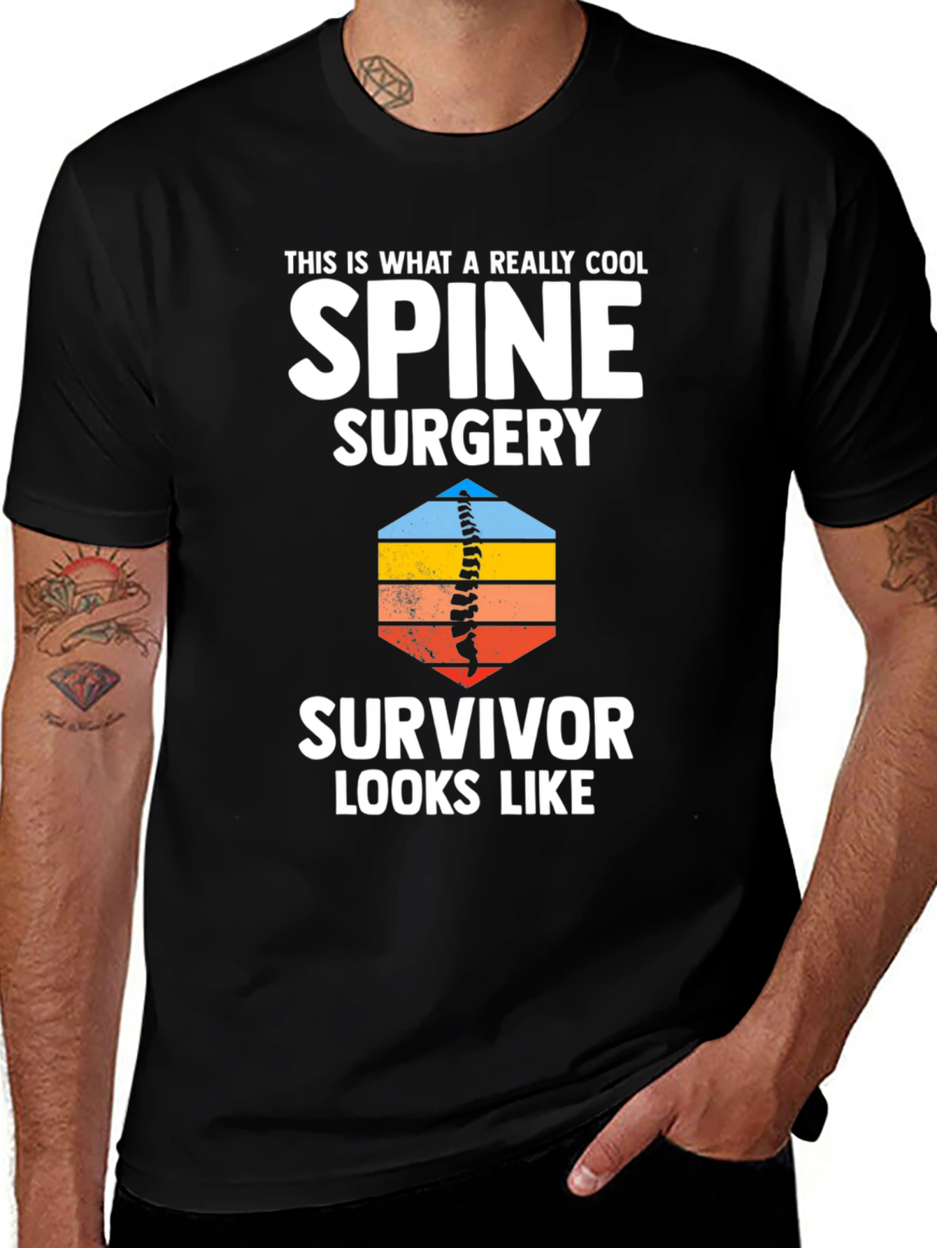 Cool Spine Surgery Survivor Graphic T-Shirt